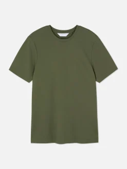 Hauts Et T-Shirts|Primark T-shirt Coupe Slim Kem Kaki