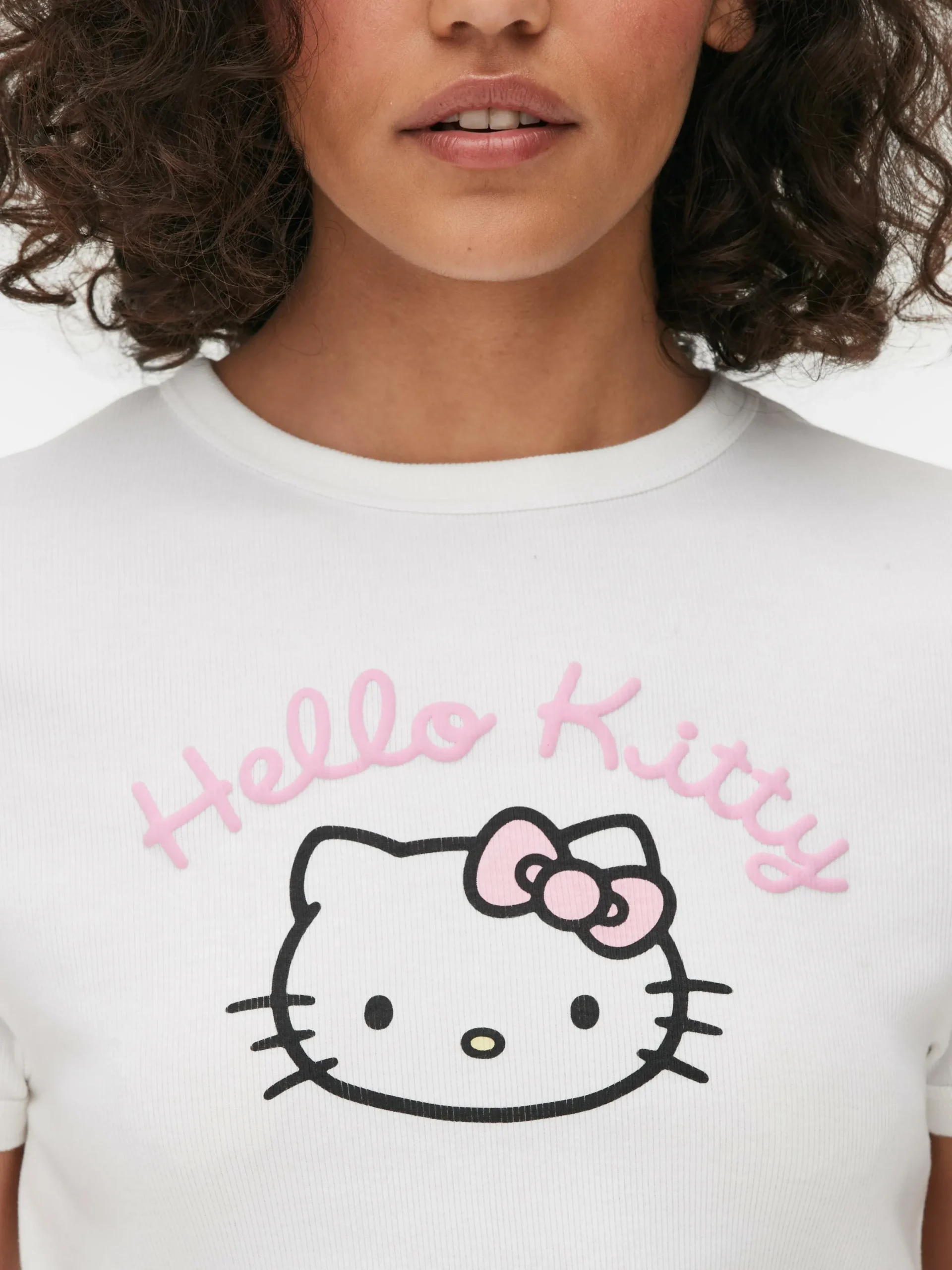 Hauts De Pyjama|Primark T-shirt Court De Pyjama Hello Kitty Blanc