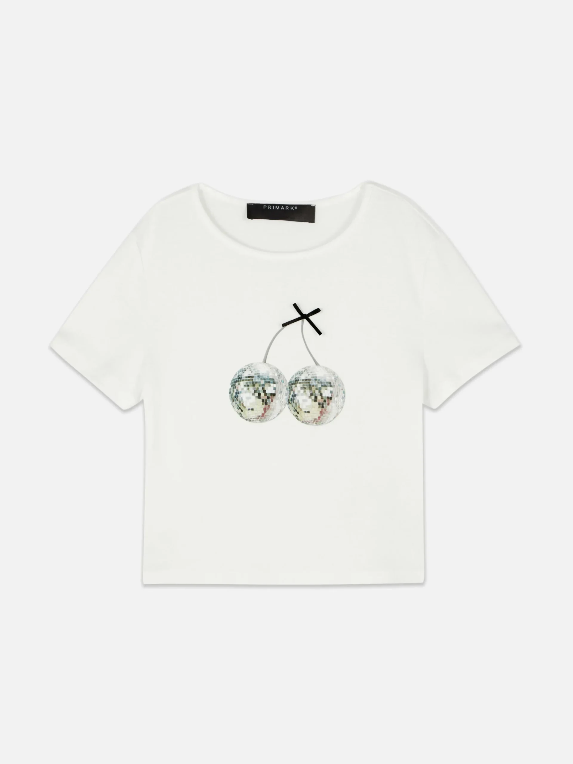 Hauts Et T-Shirts|Primark T-shirt Court Graphique Blanc