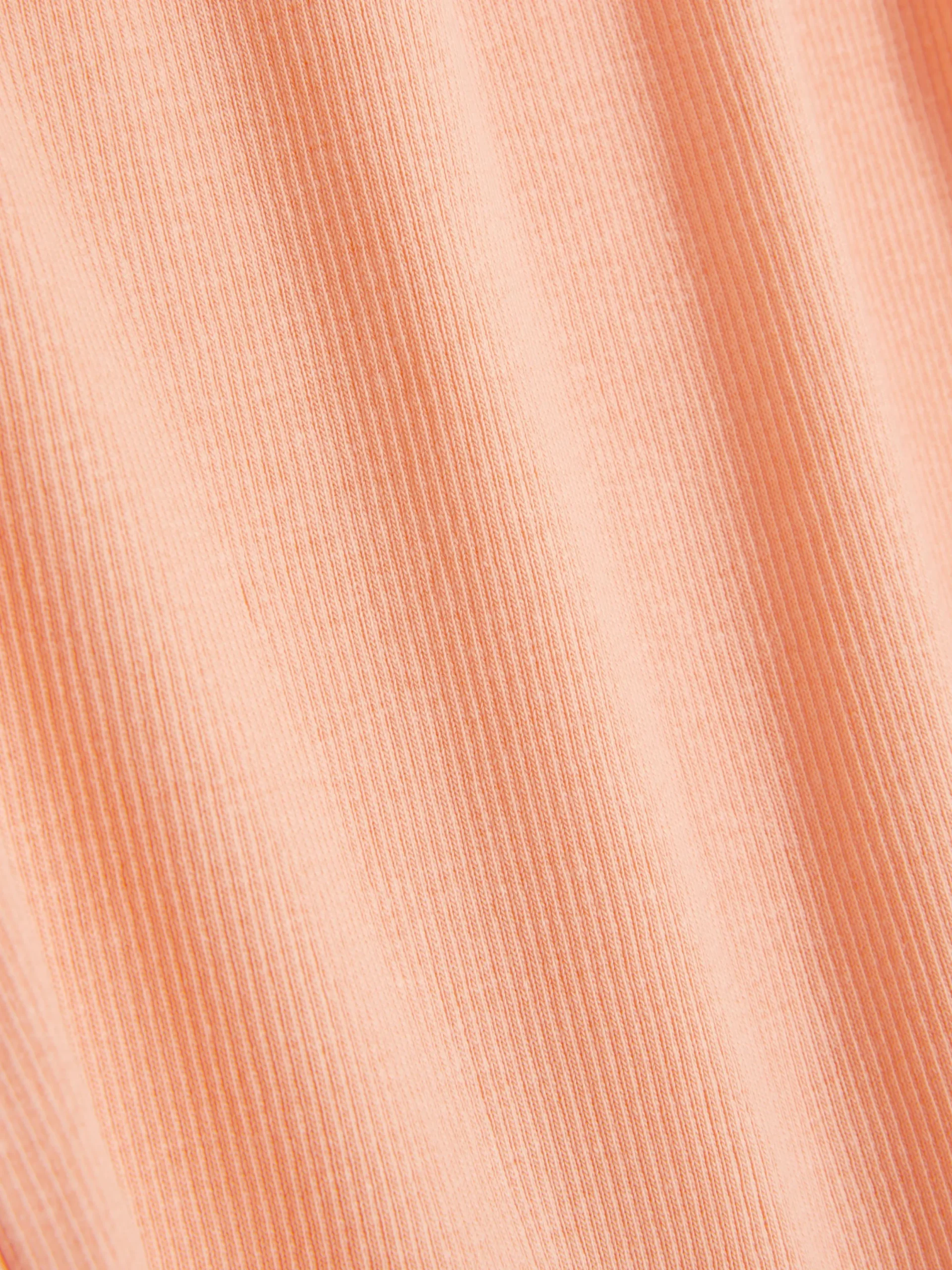 Hauts Et T-Shirts|Primark T-shirt Côtelé à Finition Festonnée à Coordonner Orange