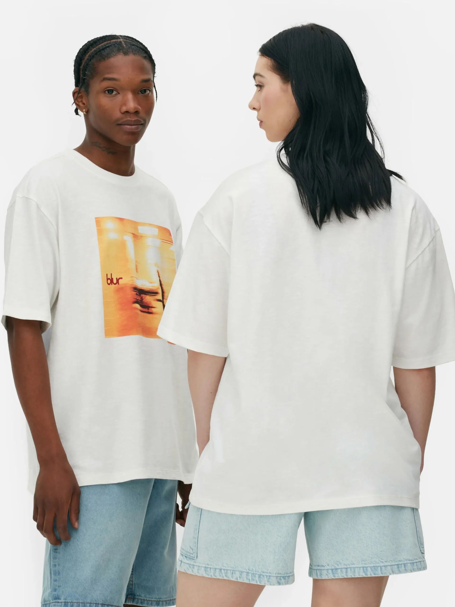 T-Shirts Et Sweat-Shirts À Motifs|Hauts Et T-Shirts|Primark T-shirt De Groupe Blur Écru