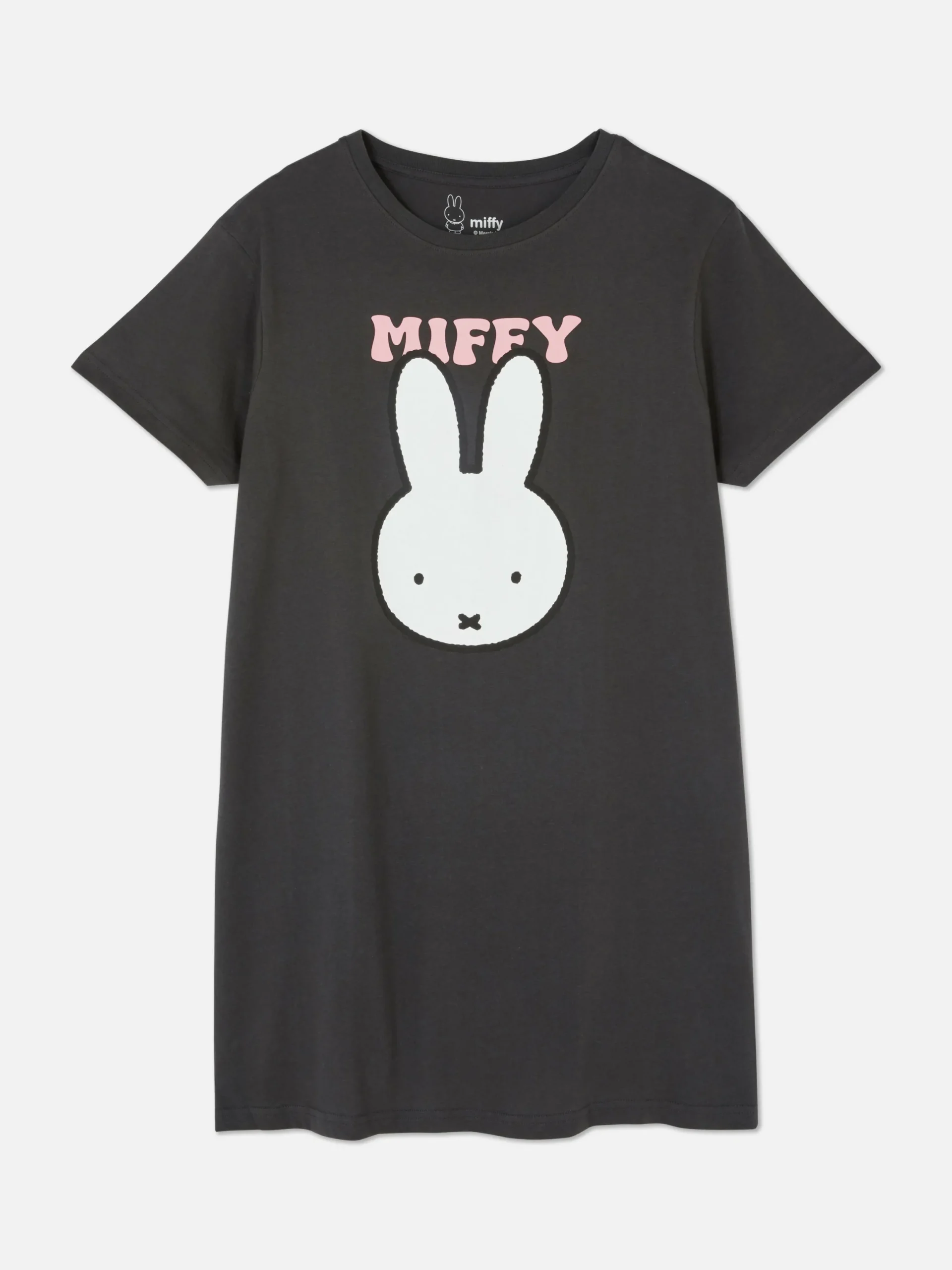 Chemises De Nuit Et Nuisettes|Primark T-shirt De Nuit Long Miffy Anthracite