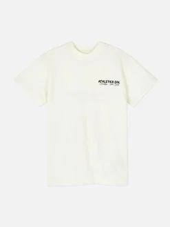 Hauts Et T-Shirts|Primark T-shirt De Sport Graphique à Manches Courtes Blanc