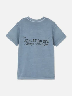 Hauts Et T-Shirts|Primark T-shirt De Sport Graphique à Manches Courtes Bleu