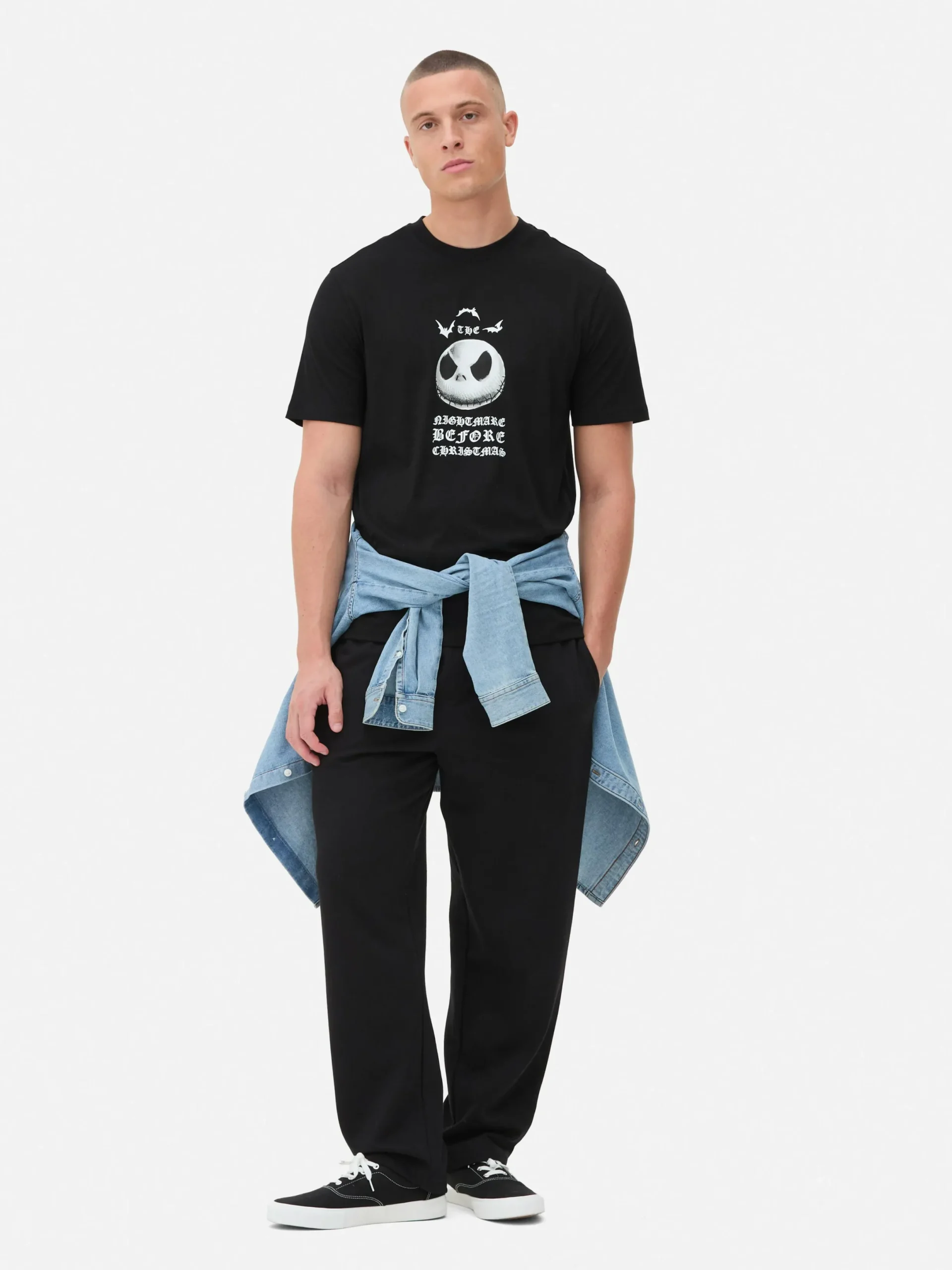 The Nightmare Before Christmas|Primark T-shirt Disney L’Étrange Noël De Monsieur Jack De Tim Burton Noir