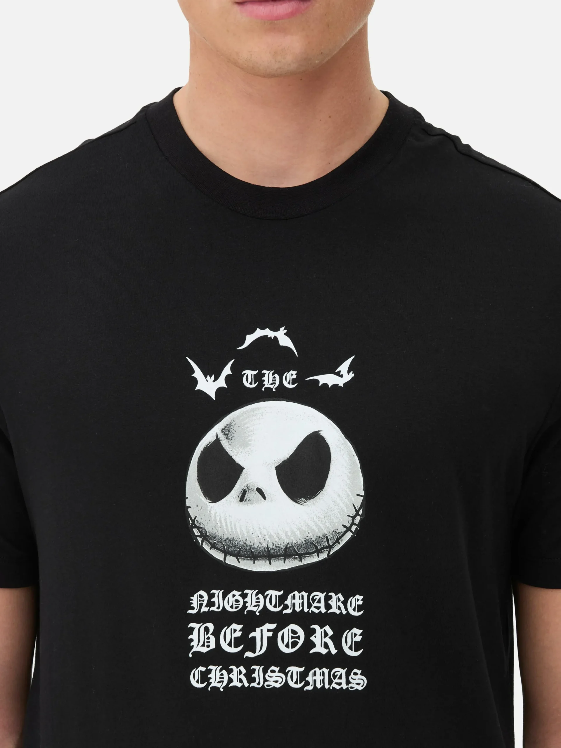 The Nightmare Before Christmas|Primark T-shirt Disney L’Étrange Noël De Monsieur Jack De Tim Burton Noir