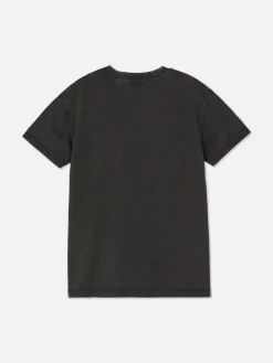 Hauts Et T-Shirts|Primark T-shirt Délavé à L'acide Disney Le Roi Lion 30e Anniversaire Anthracite