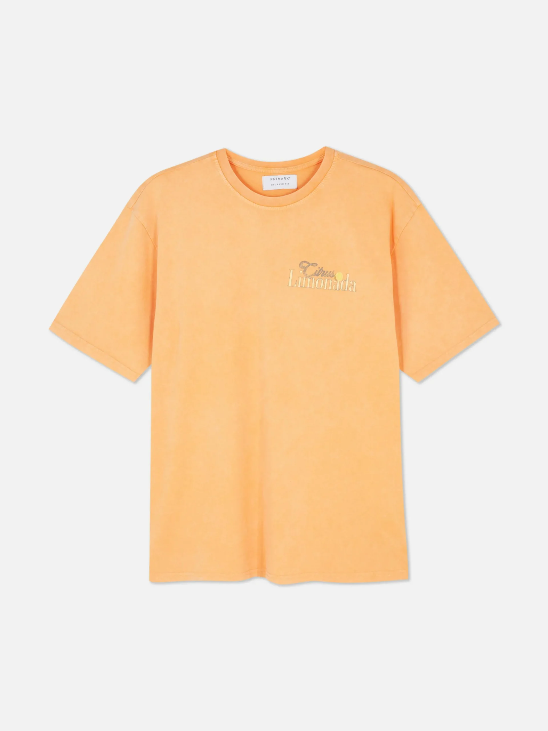 Hauts Et T-Shirts|Primark T-shirt Délavé Citrus Limonada Orange