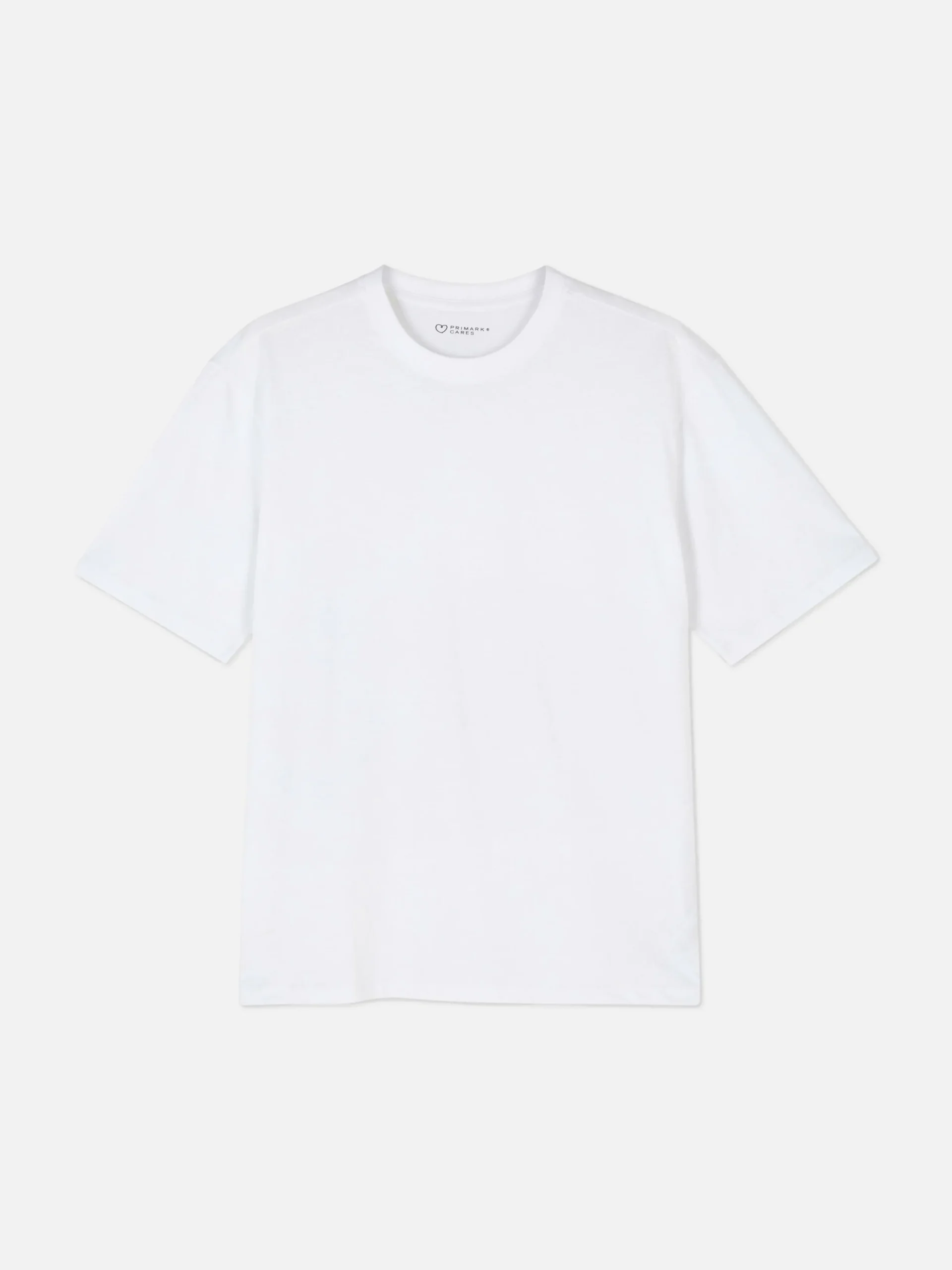Hauts Et T-Shirts|Primark T-shirt En Coton à Coupe Décontractée Blanc