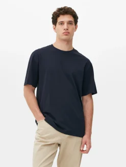 Hauts Et T-Shirts|Primark T-shirt En Coton Décontracté Bleu marine