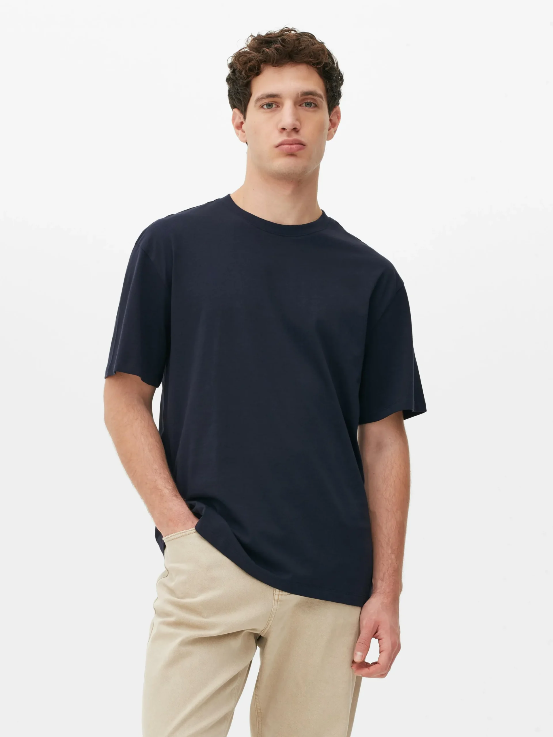 Hauts Et T-Shirts|Primark T-shirt En Coton Décontracté Bleu marine