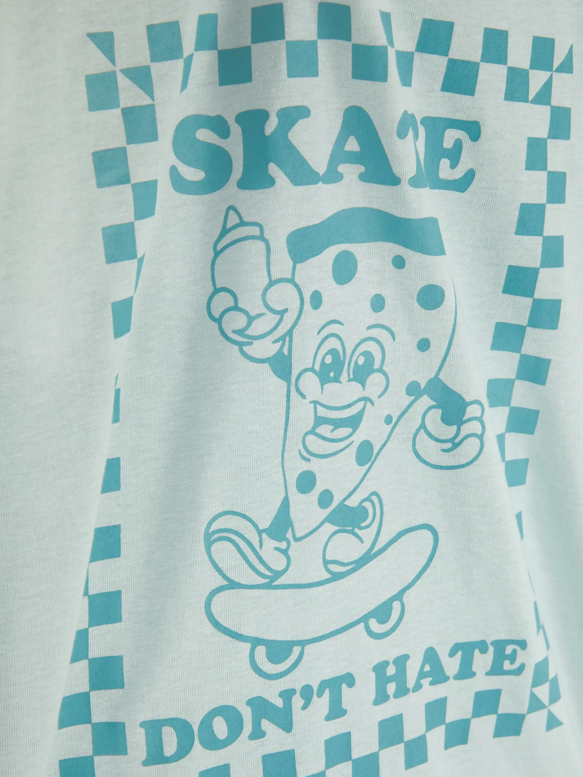 Hauts Et T-Shirts|Primark T-shirt En Coton Graphique Bleu sarcelle