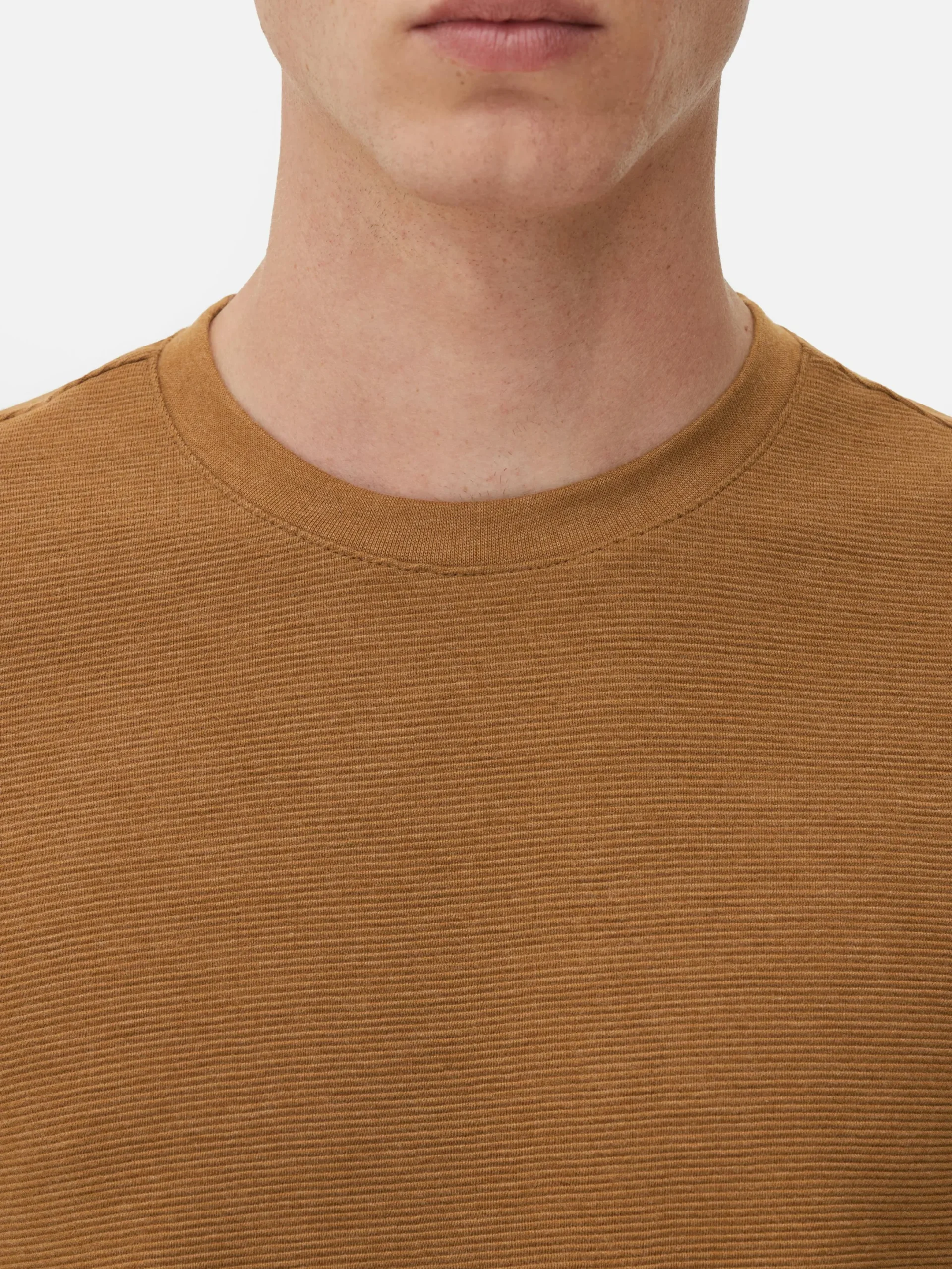Hauts Et T-Shirts|Primark T-shirt En Maille Ottoman Côtelée Marron