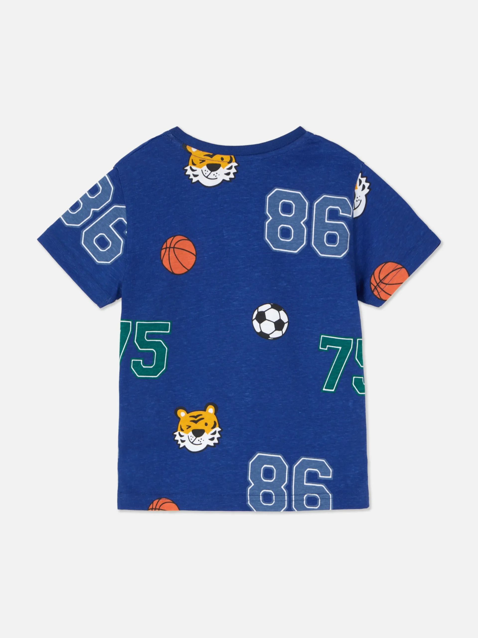 Hauts Et T-Shirts|Primark T-shirt Graphique à Manches Courtes Bleu