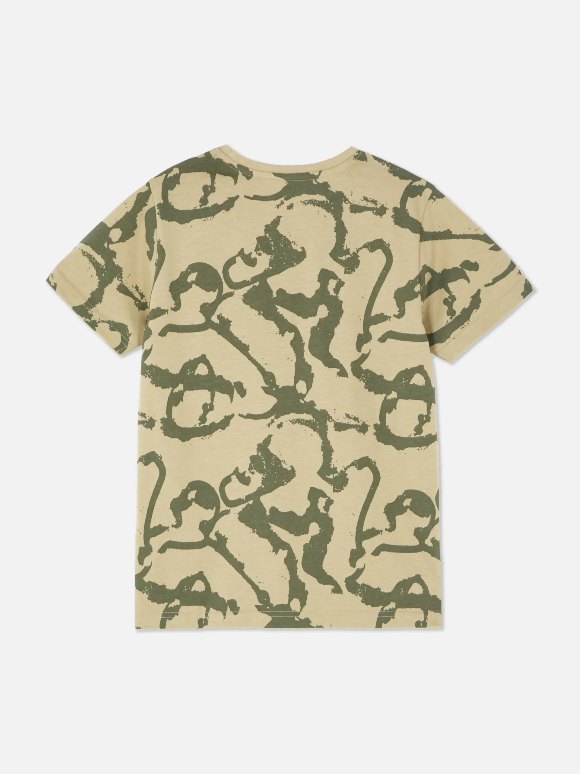 Hauts Et T-Shirts|Primark T-shirt Graphique à Manches Courtes Kaki