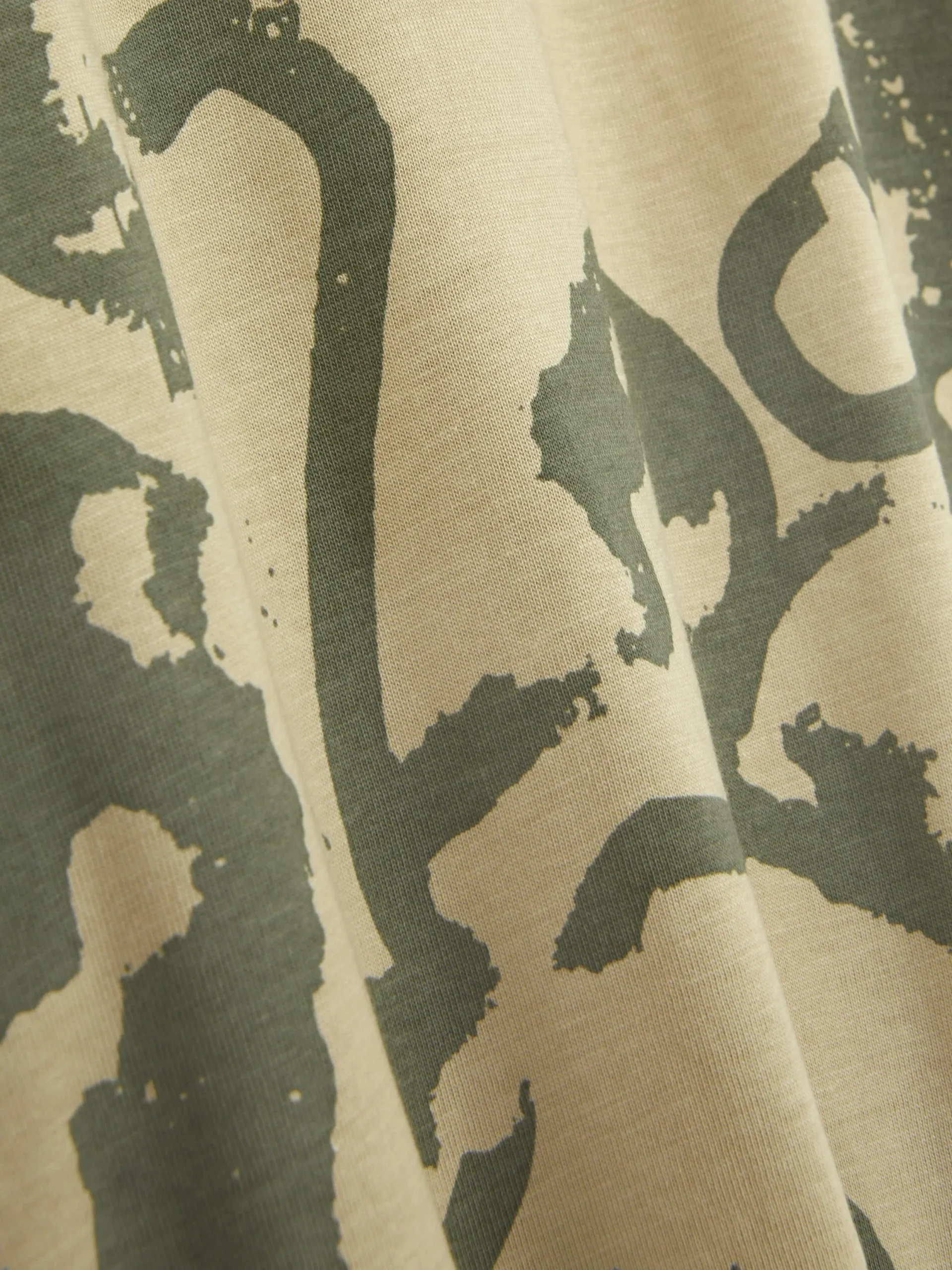 Hauts Et T-Shirts|Primark T-shirt Graphique à Manches Courtes Kaki