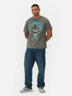 T-Shirts Et Sweat-Shirts À Motifs|Hauts Et T-Shirts|Primark T-shirt Graphique Guns N’ Roses Gris