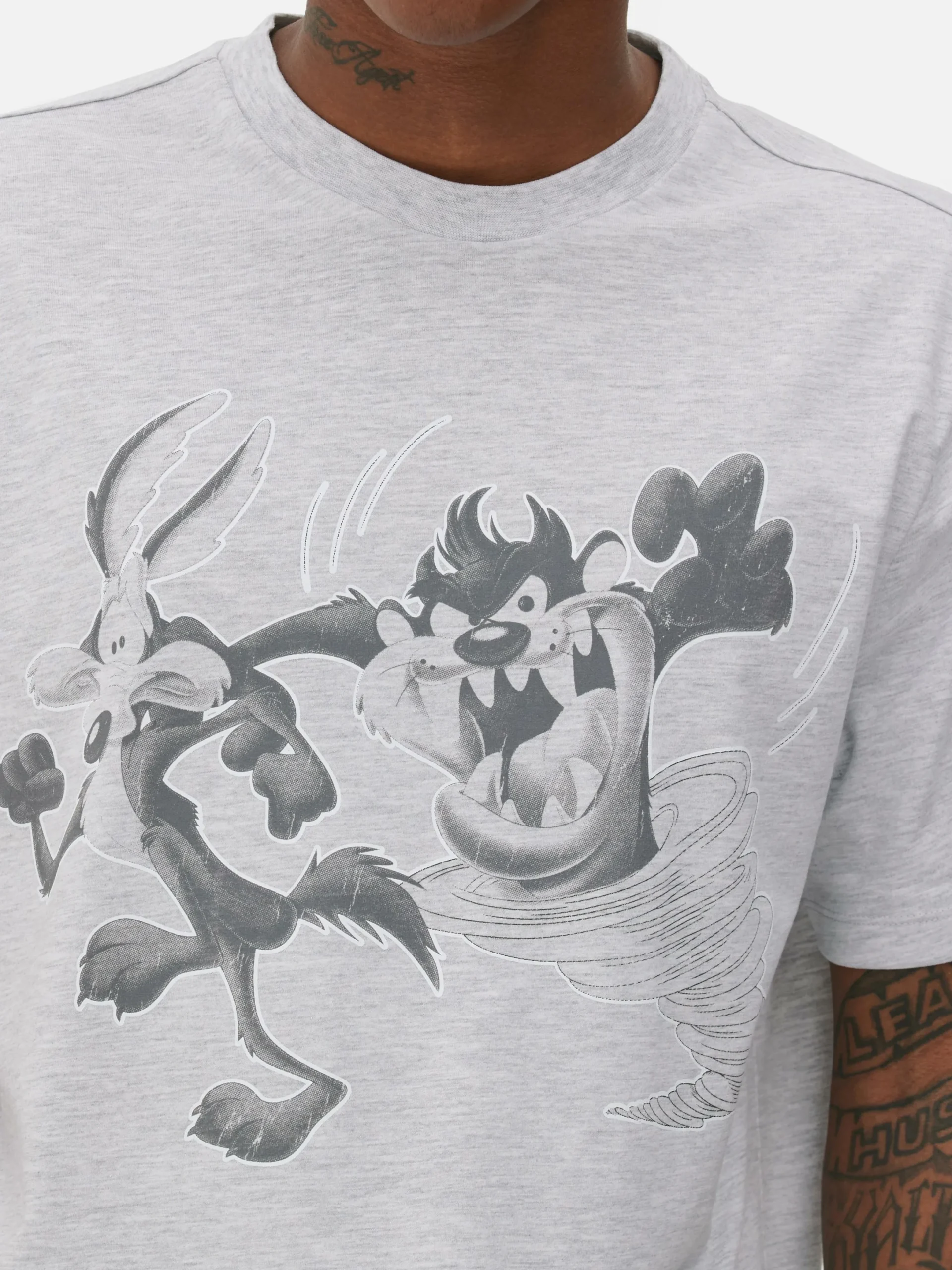 T-Shirts Et Sweat-Shirts À Motifs|Hauts Et T-Shirts|Primark T-shirt Graphique Looney Tunes Gris chiné