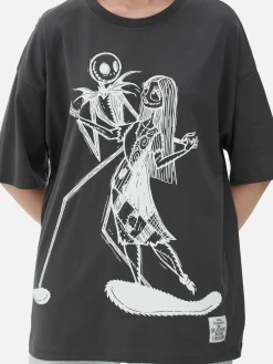 The Nightmare Before Christmas|Tout Halloween|Primark T-shirt Oversize Disney L’Étrange Noël De Monsieur Jack De Tim Burton Anthracite
