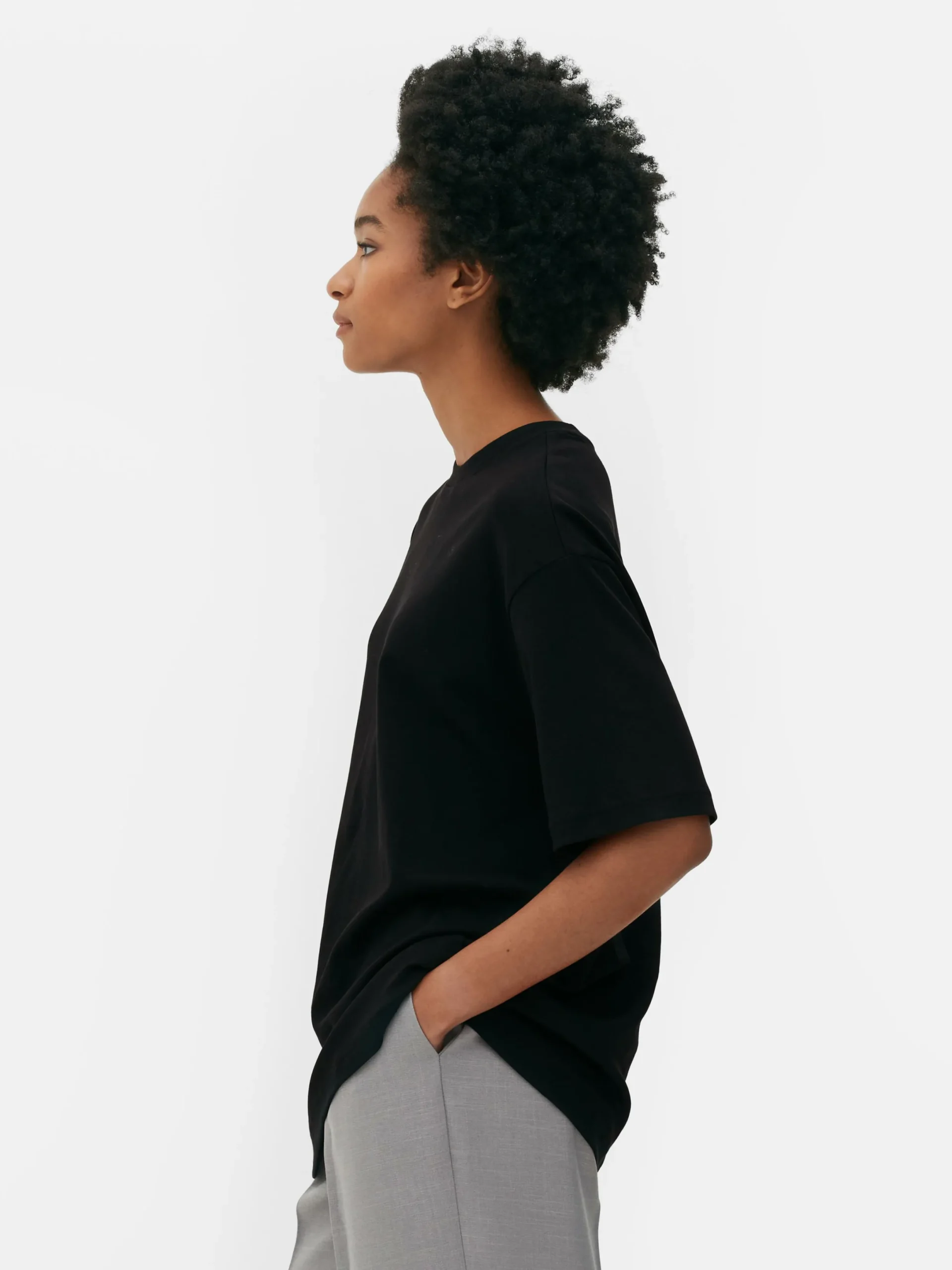 Hauts Et T-Shirts|Primark T-shirt Oversize En Jersey Incontournable Noir