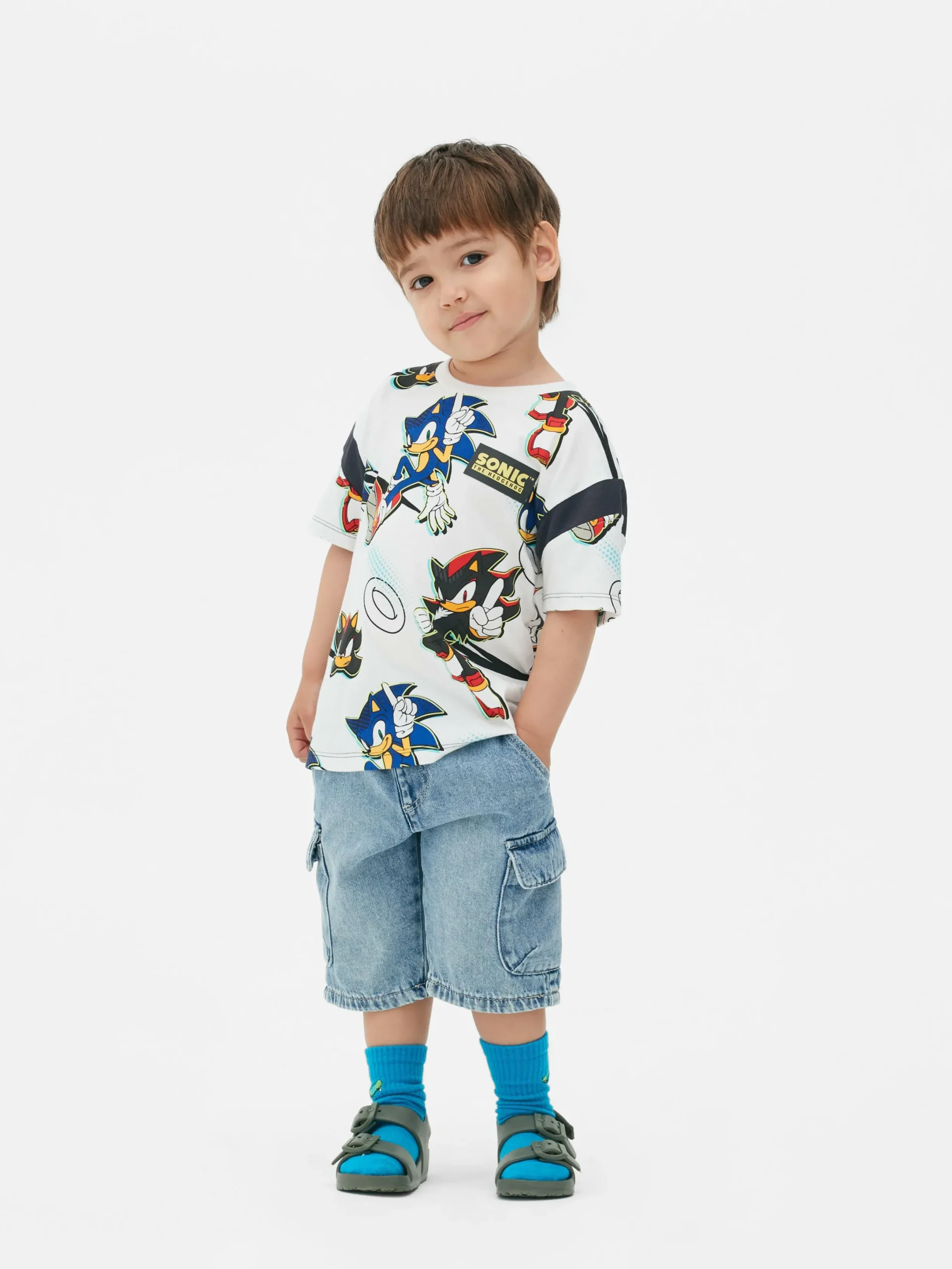 Hauts Et T-Shirts|Primark T-shirt Sonic Le Hérisson Et Shadow Écru