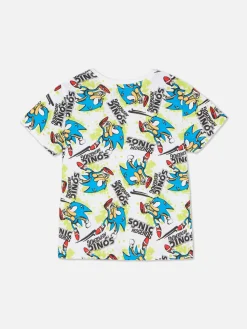 Hauts Et T-Shirts|Primark T-shirt Sonic Le Hérisson Speed Star Blanc