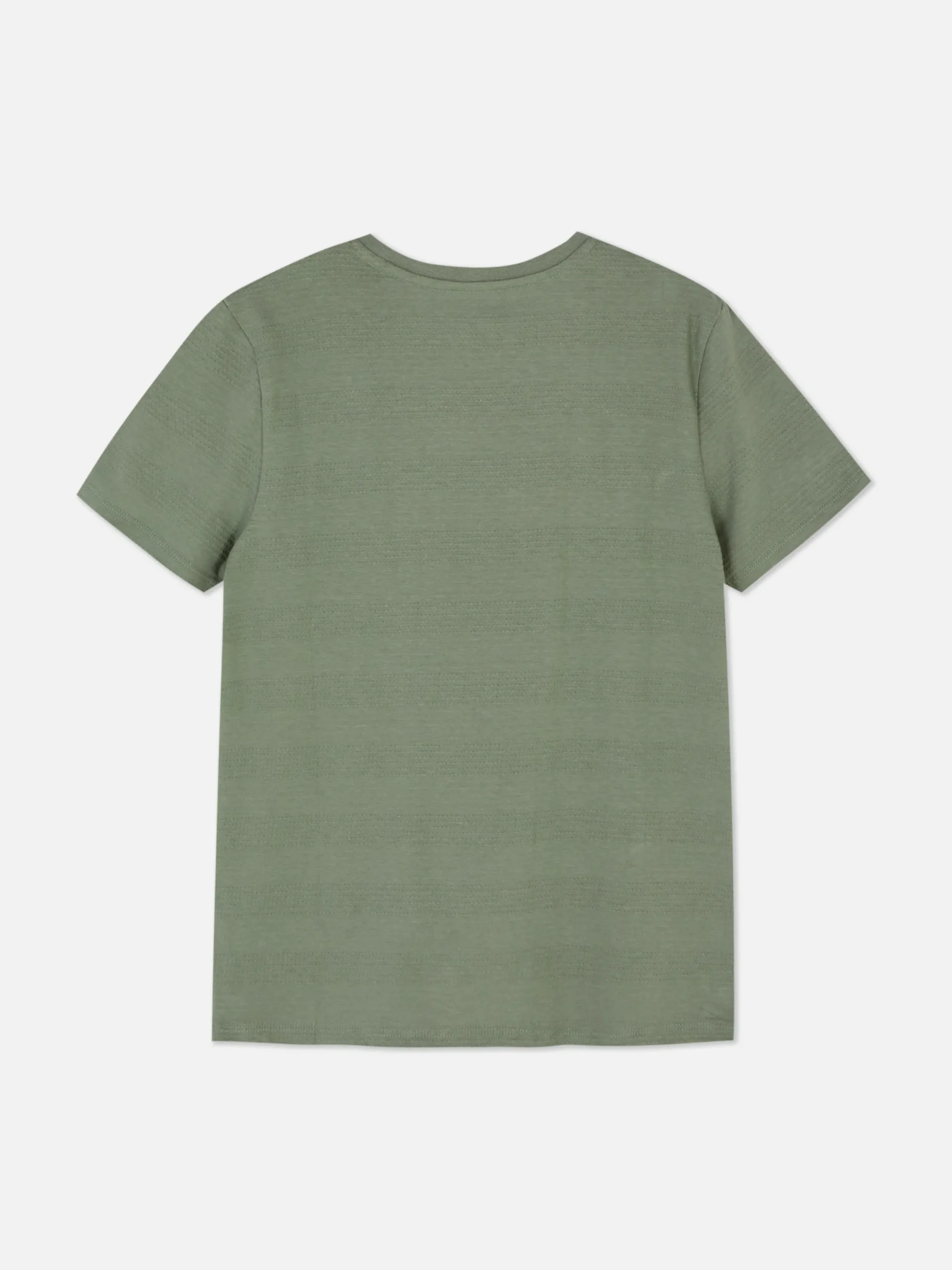 Hauts Et T-Shirts|Primark T-shirt Texturé Rayé Kaki