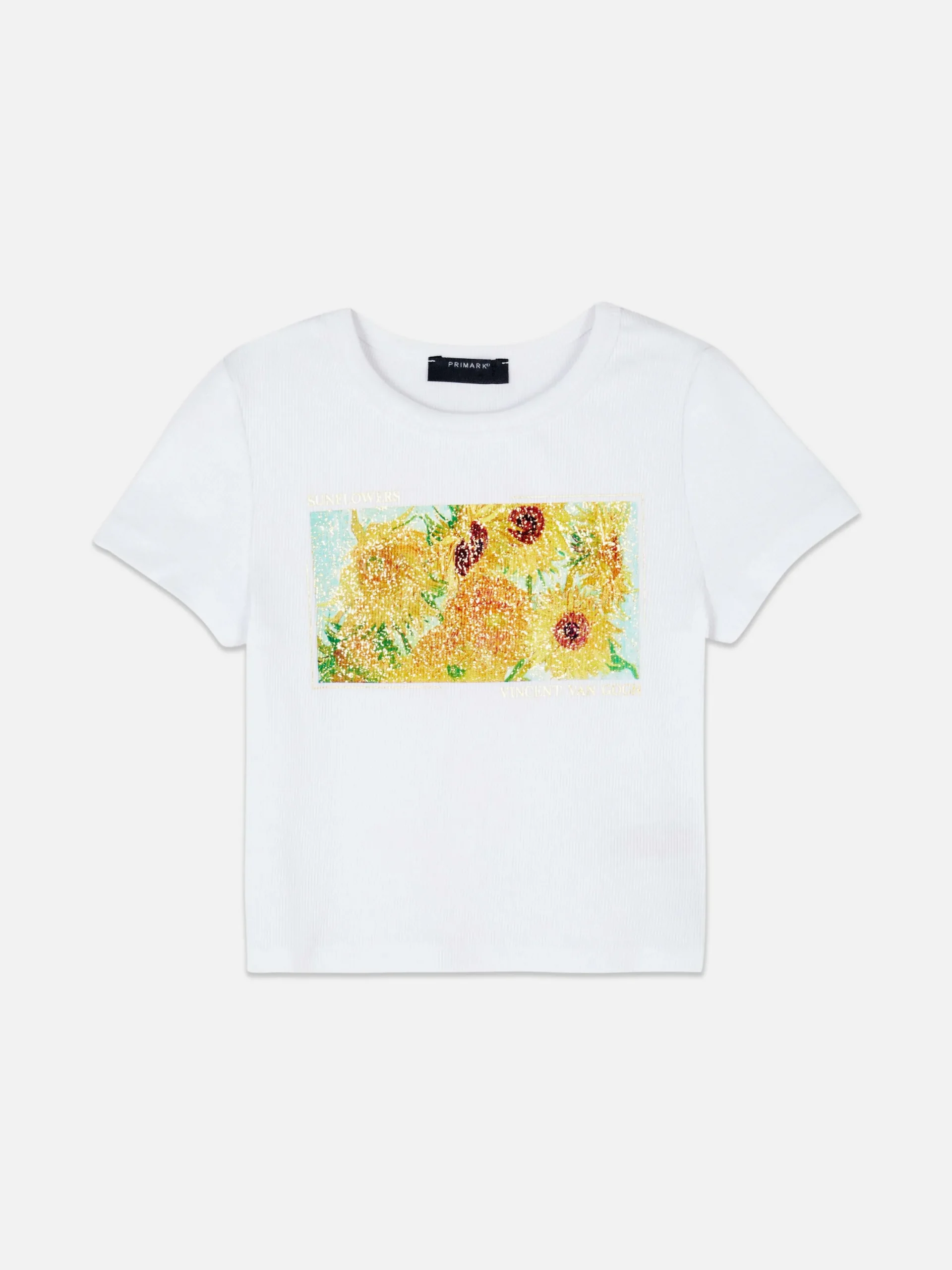 Hauts Et T-Shirts|Primark T-shirt Vincent Van Gogh Les Tournesols Blanc