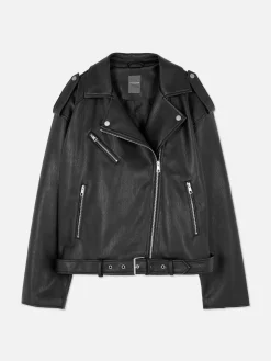 Manteaux Et Vestes|Primark Veste De Motard Texturée Noir