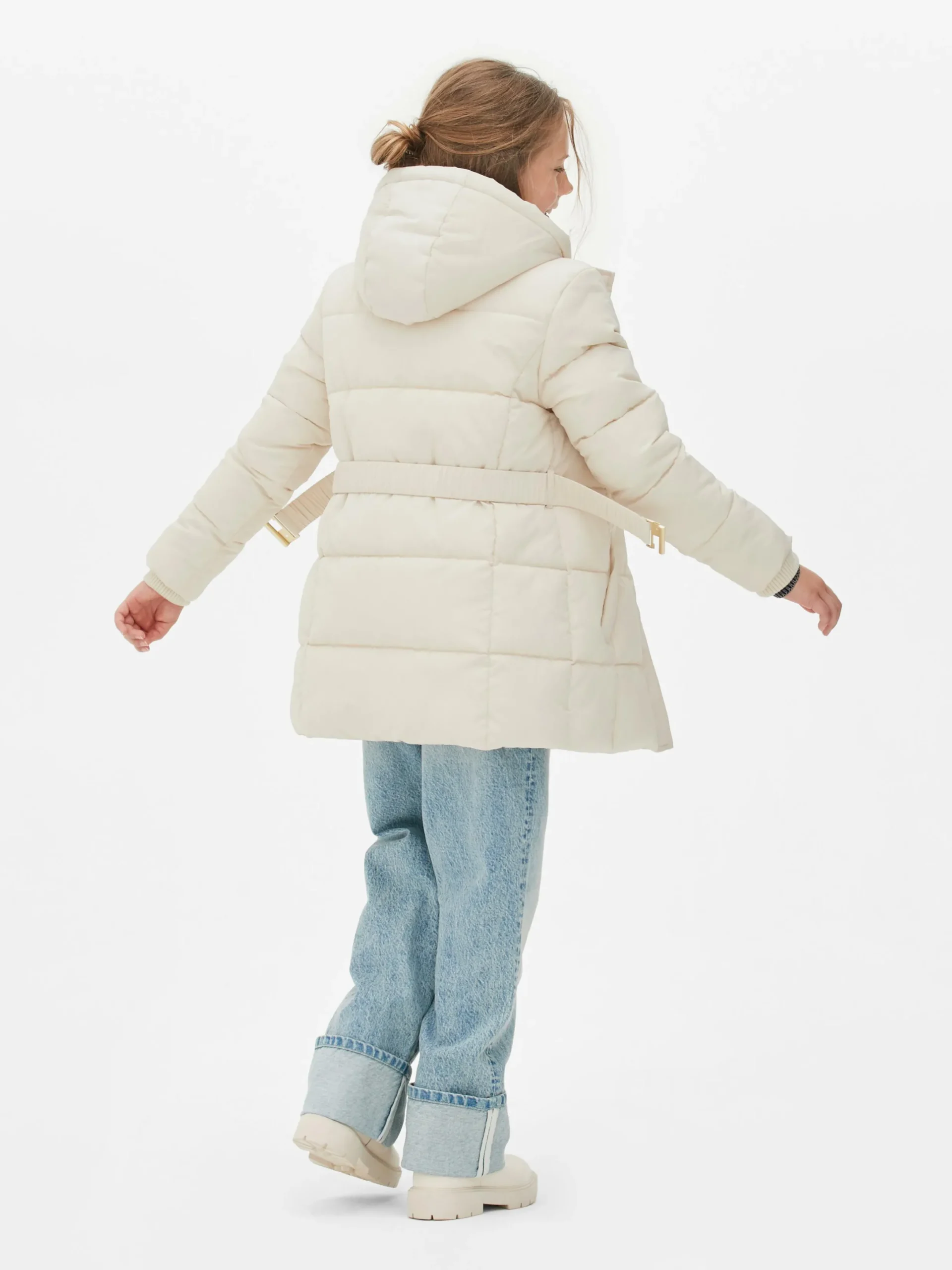 Manteaux Et Vestes|Primark Veste Matelassée à Ceinture Ivoire