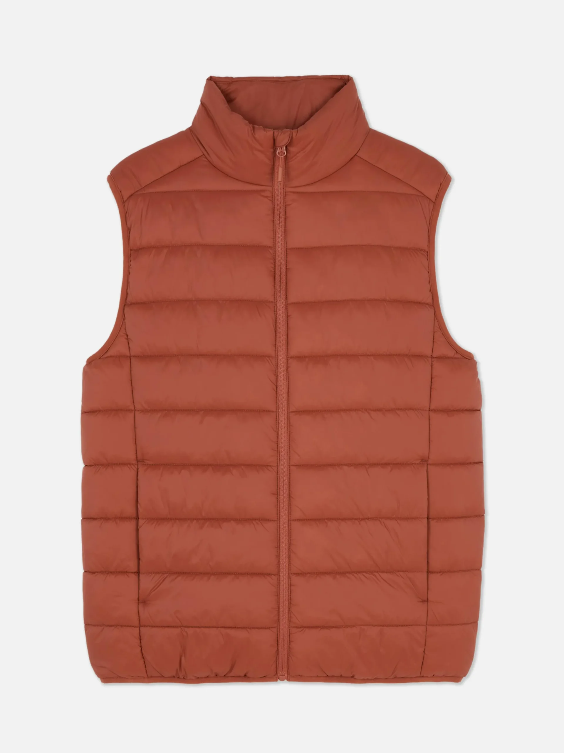 Manteaux Et Vestes|Primark Veste Rembourrée Et Zippée Sans Manches Terre de Sienne