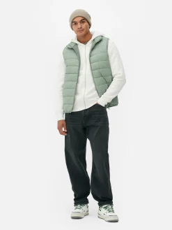 Manteaux Et Vestes|Primark Veste Rembourrée Et Zippée Sans Manches Vert clair