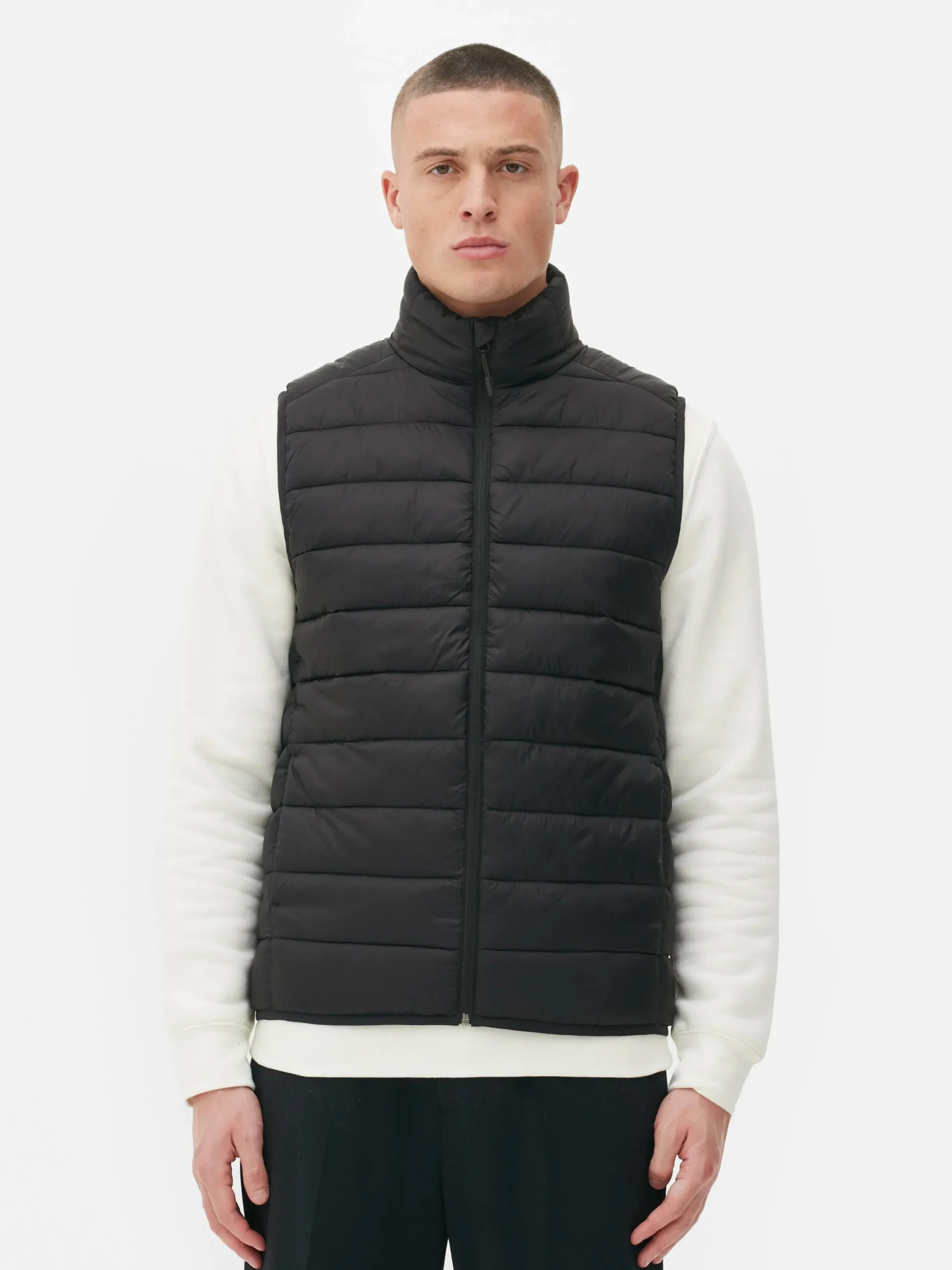 Manteaux Et Vestes|Primark Veste Rembourrée Légère Sans Manches Noir