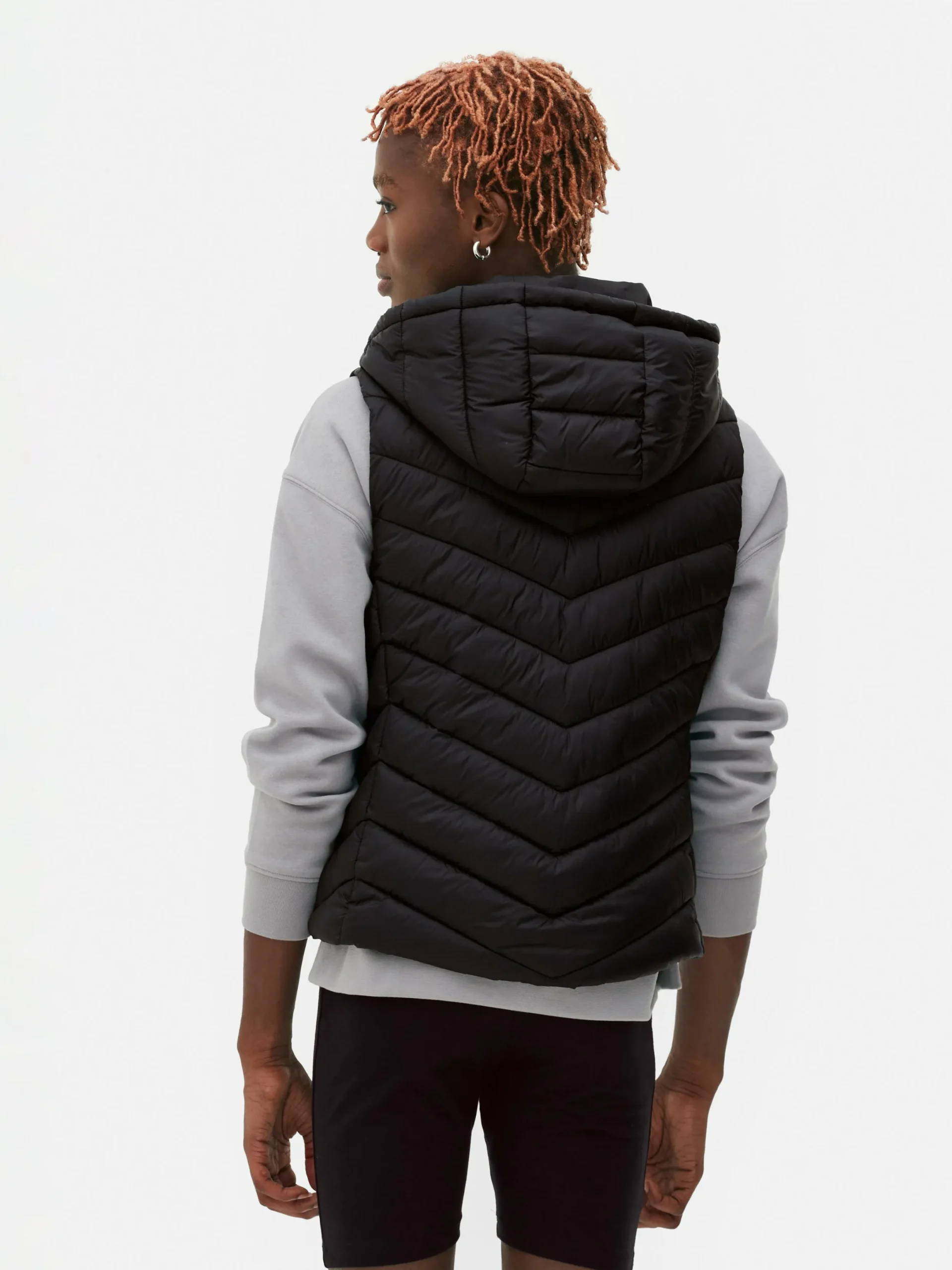 Manteaux Et Vestes|Primark Veste Sans Manche à Capuche Noir