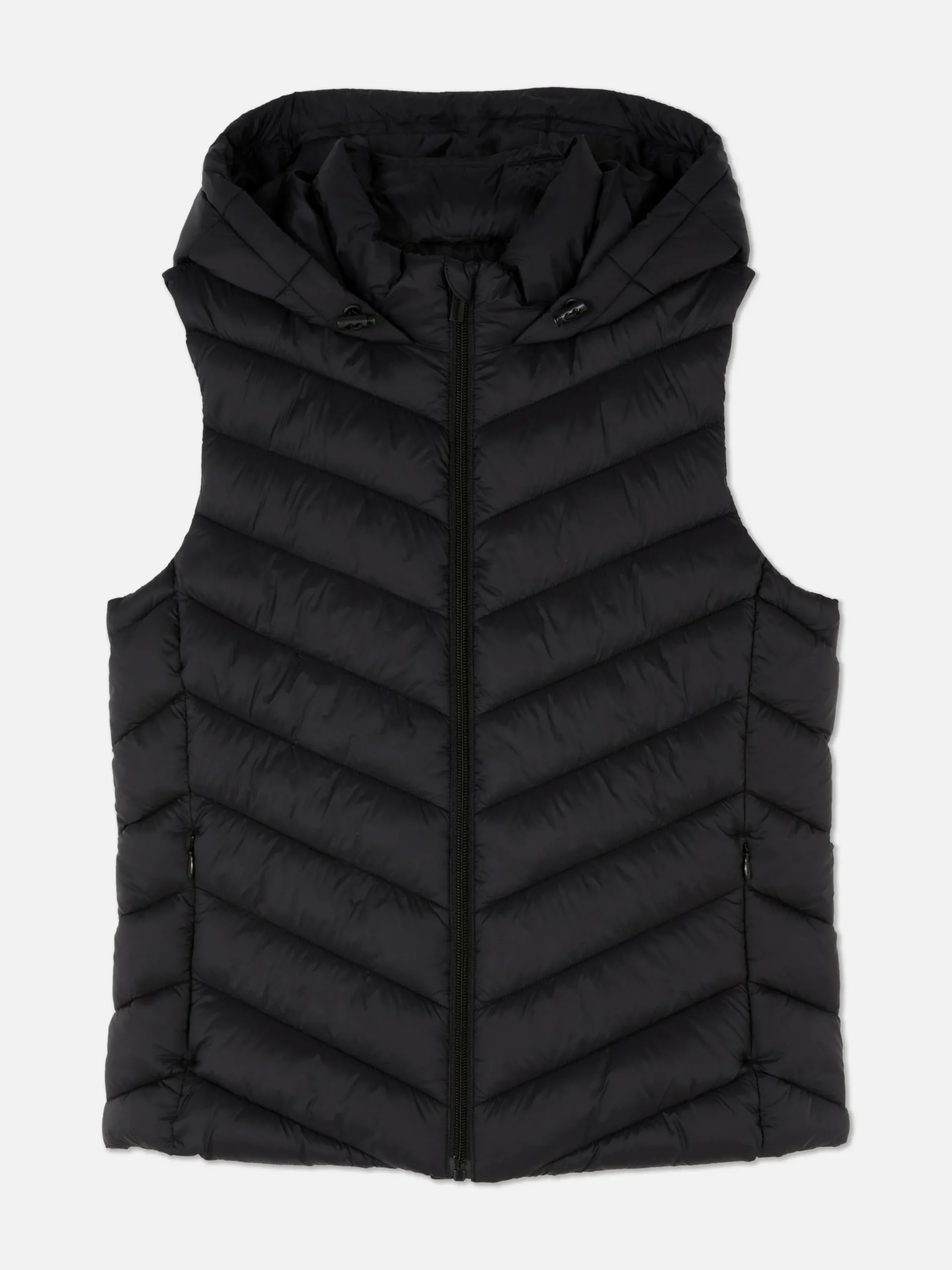 Manteaux Et Vestes|Primark Veste Sans Manche à Capuche Noir