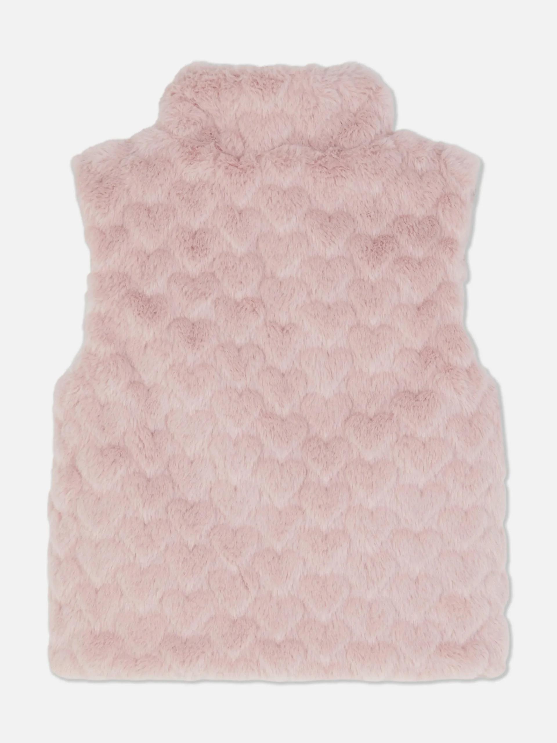 Manteaux Et Vestes|Primark Veste Sans Manche En Fausse Fourrure Texturée à Cœurs Rose