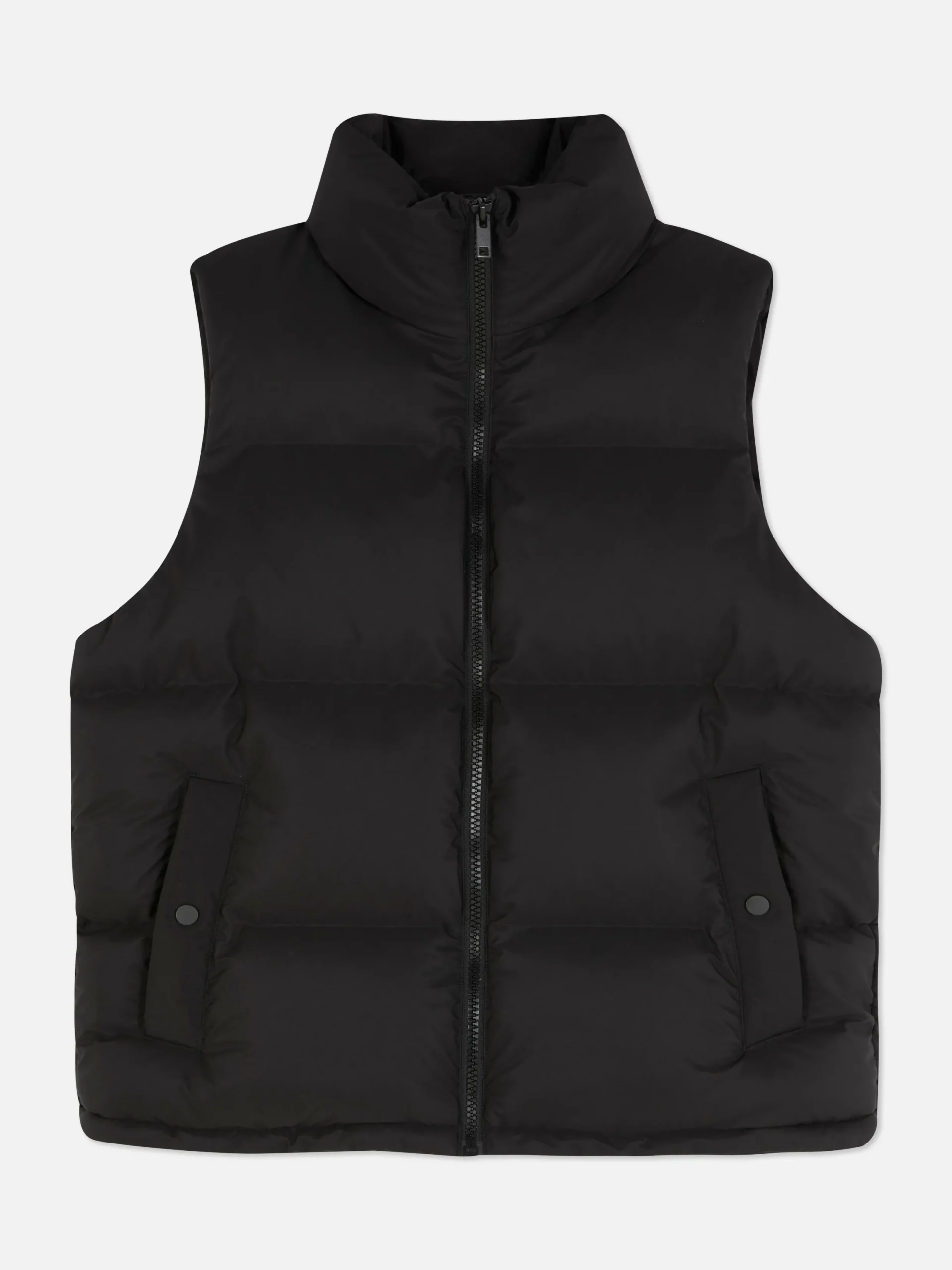 Manteaux Et Vestes|Primark Veste Sans Manche Matelassée à Col Cheminée Noir