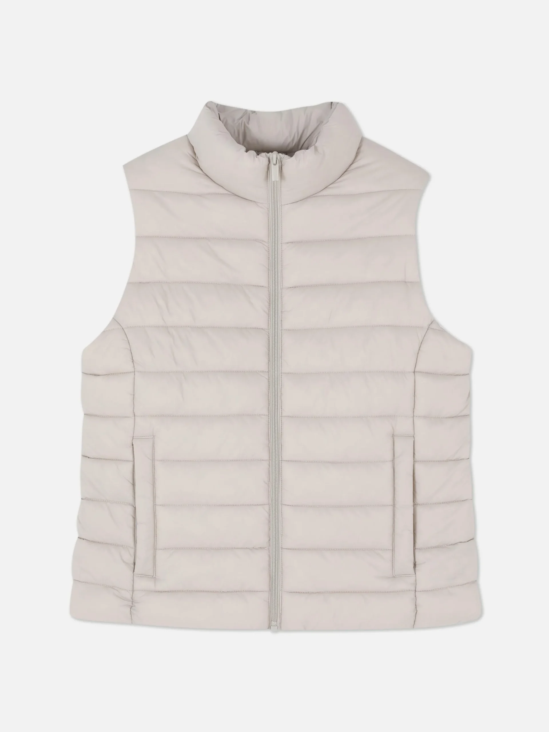 Manteaux Et Vestes|Primark Veste Sans Manches à Col Cheminée Naturel
