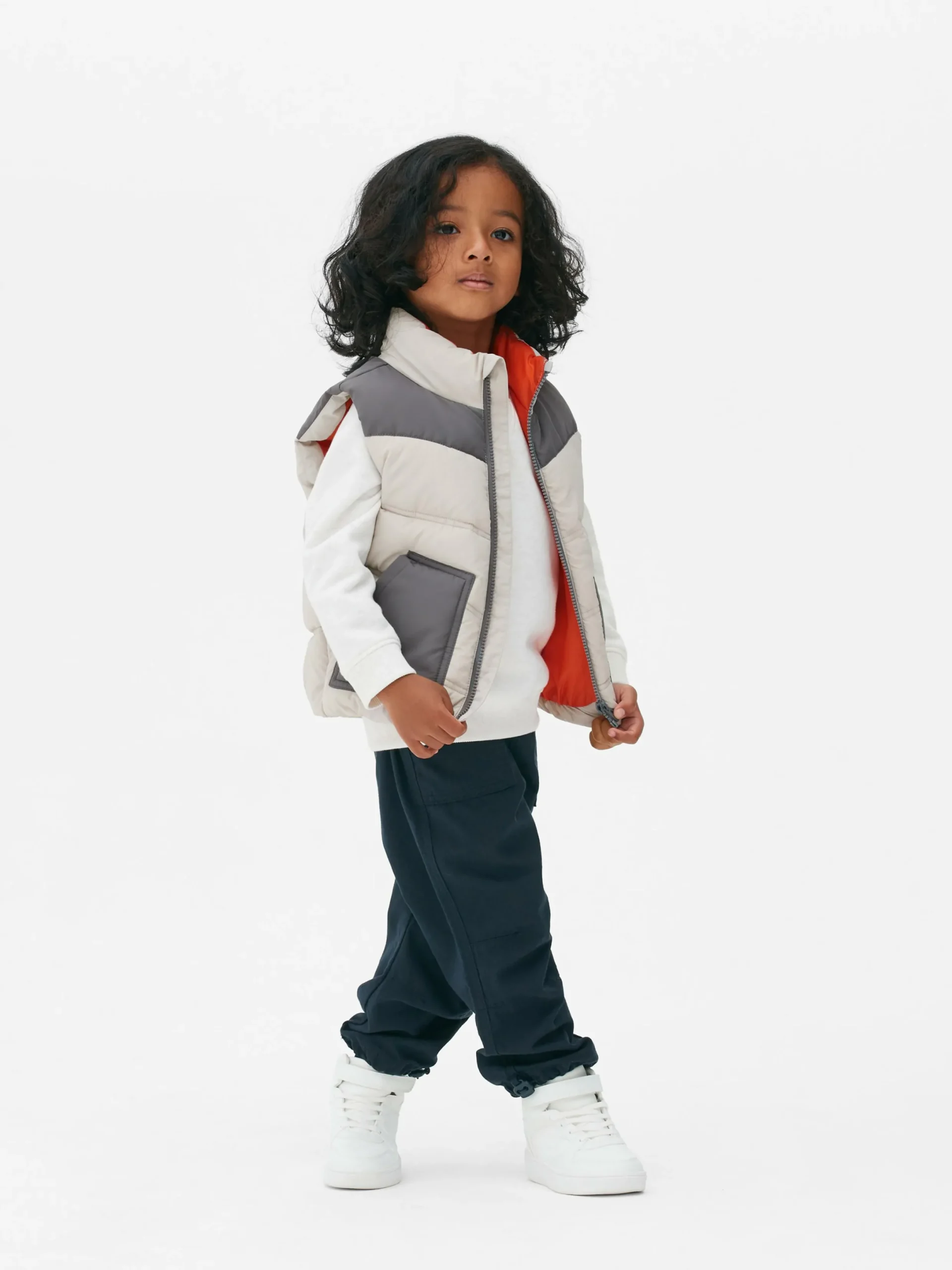Manteaux Et Vestes|Primark Veste Sans Manches Color Block Gris