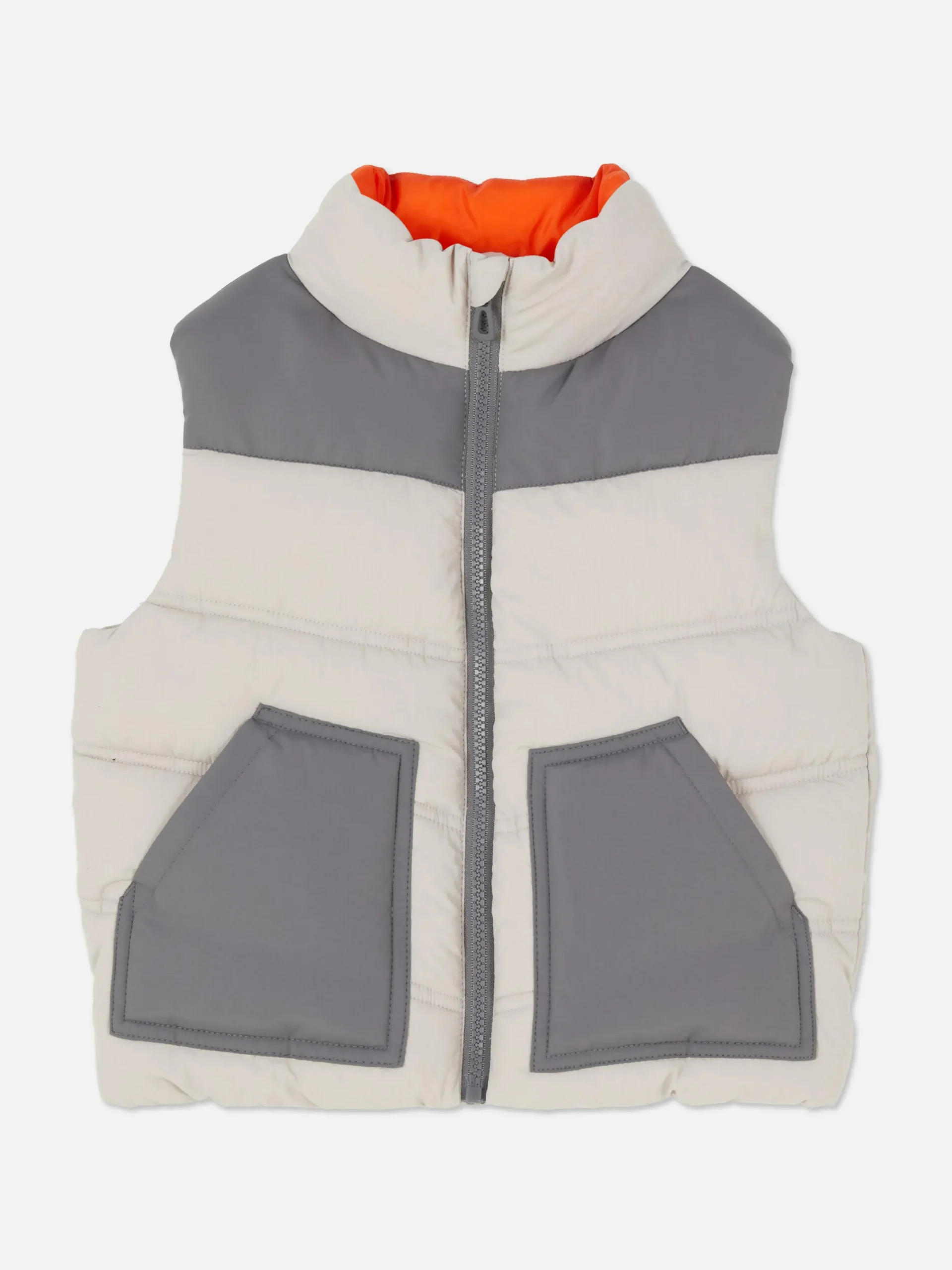 Manteaux Et Vestes|Primark Veste Sans Manches Color Block Gris