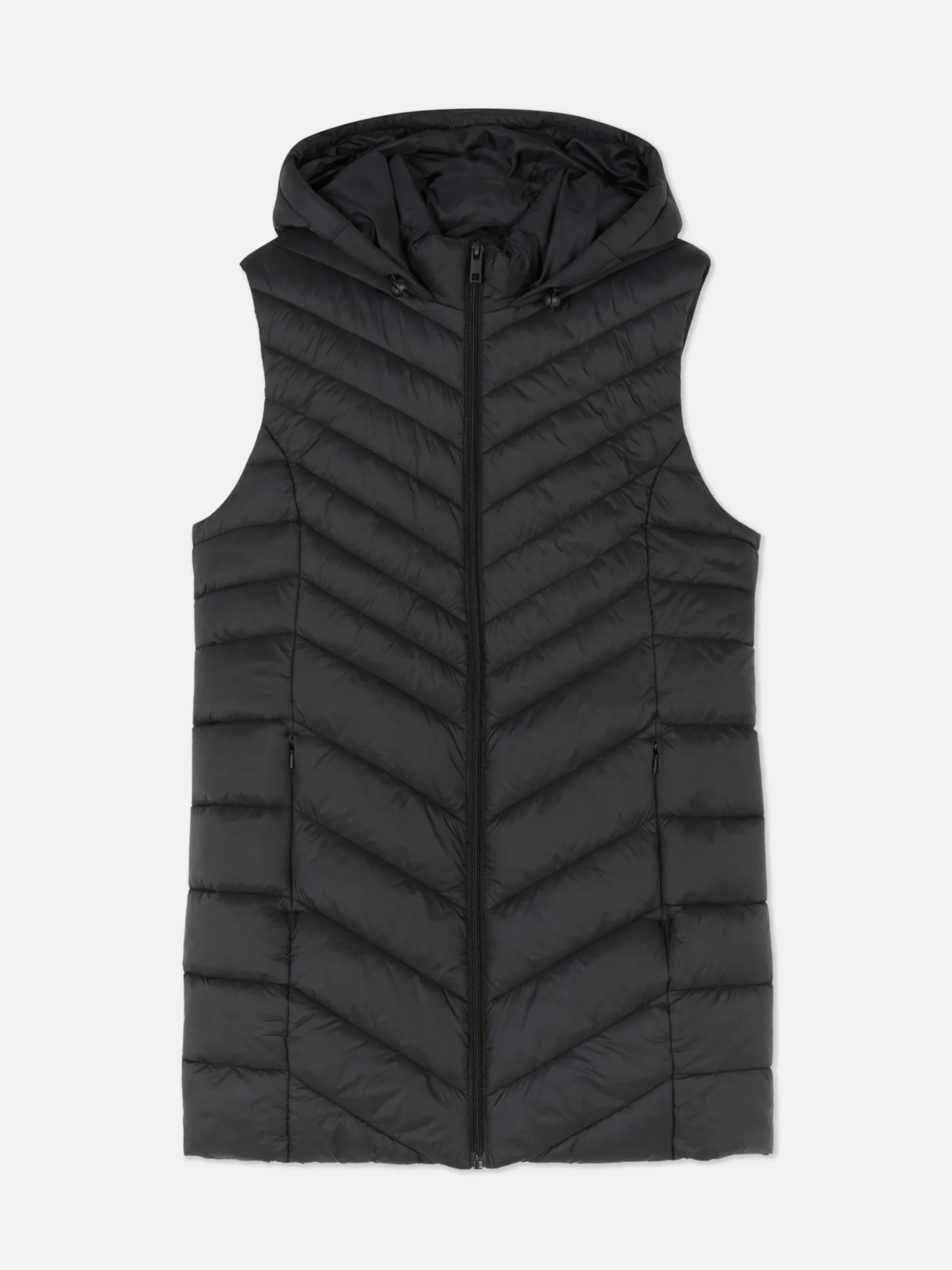 Manteaux Et Vestes|Primark Veste Sans Manches Longue Matelassée Noir