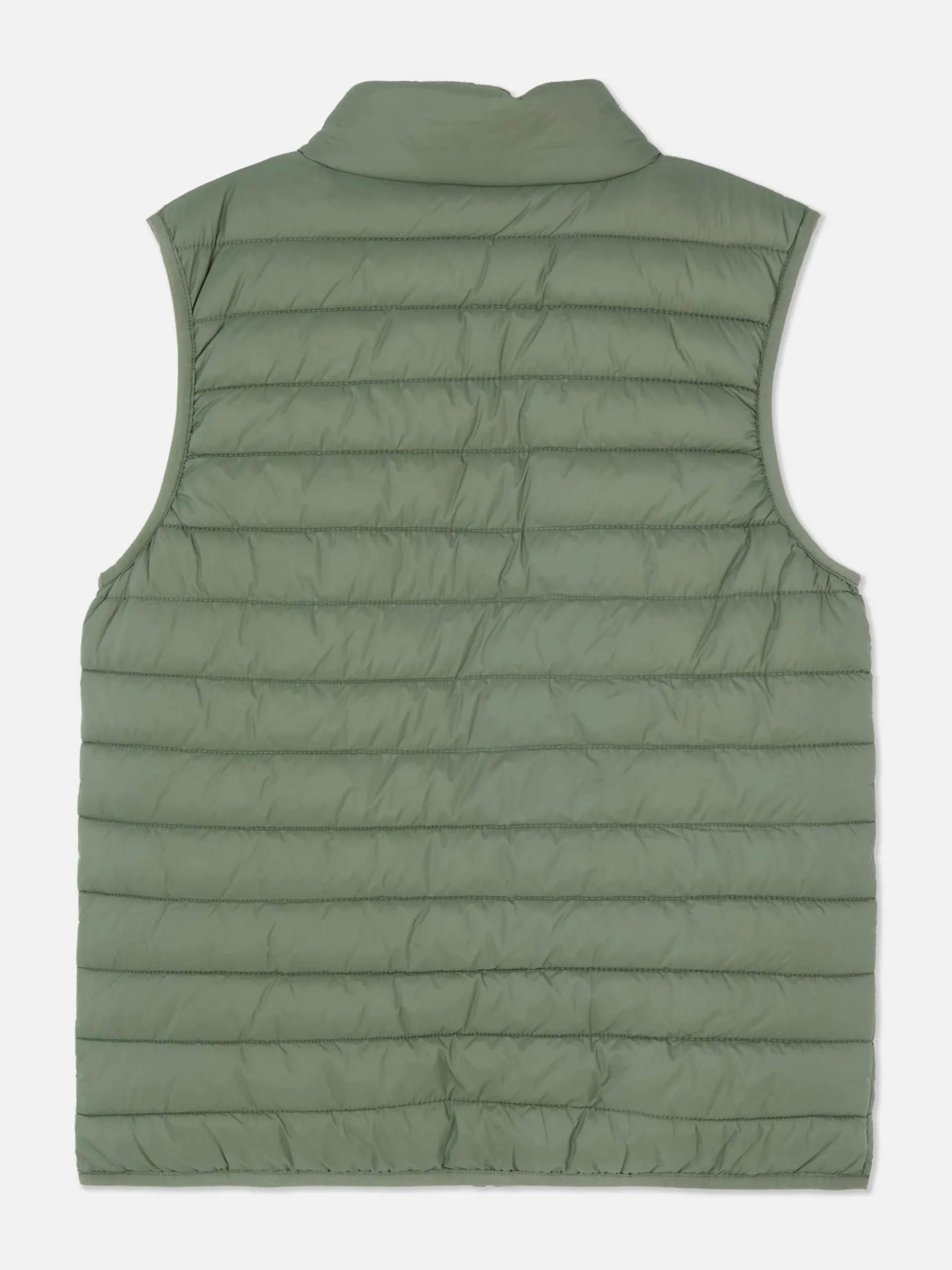 Manteaux Et Vestes|Primark Veste Sans Manches Rembourrée Zippée Vert clair
