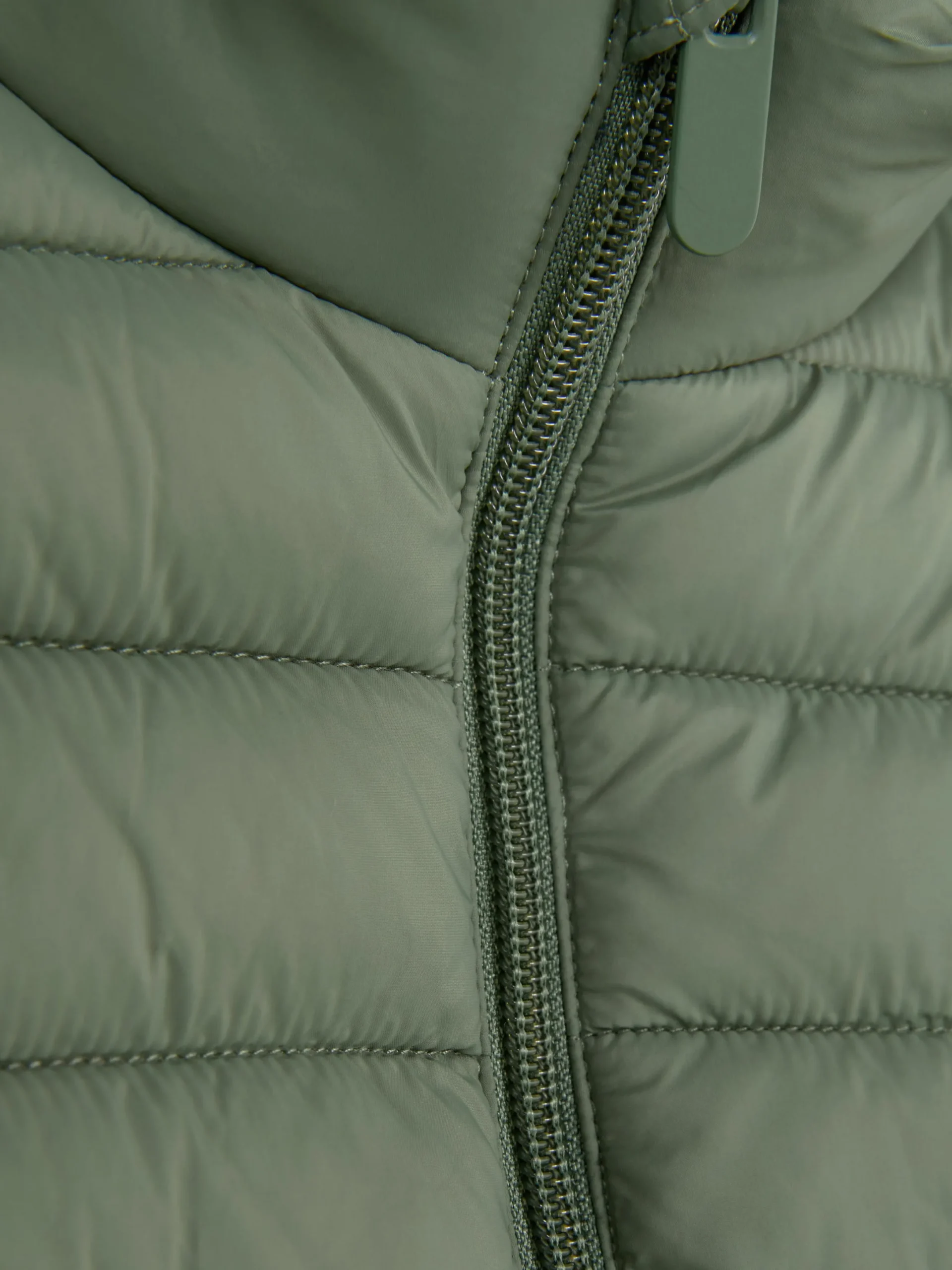Manteaux Et Vestes|Primark Veste Sans Manches Rembourrée Zippée Vert clair