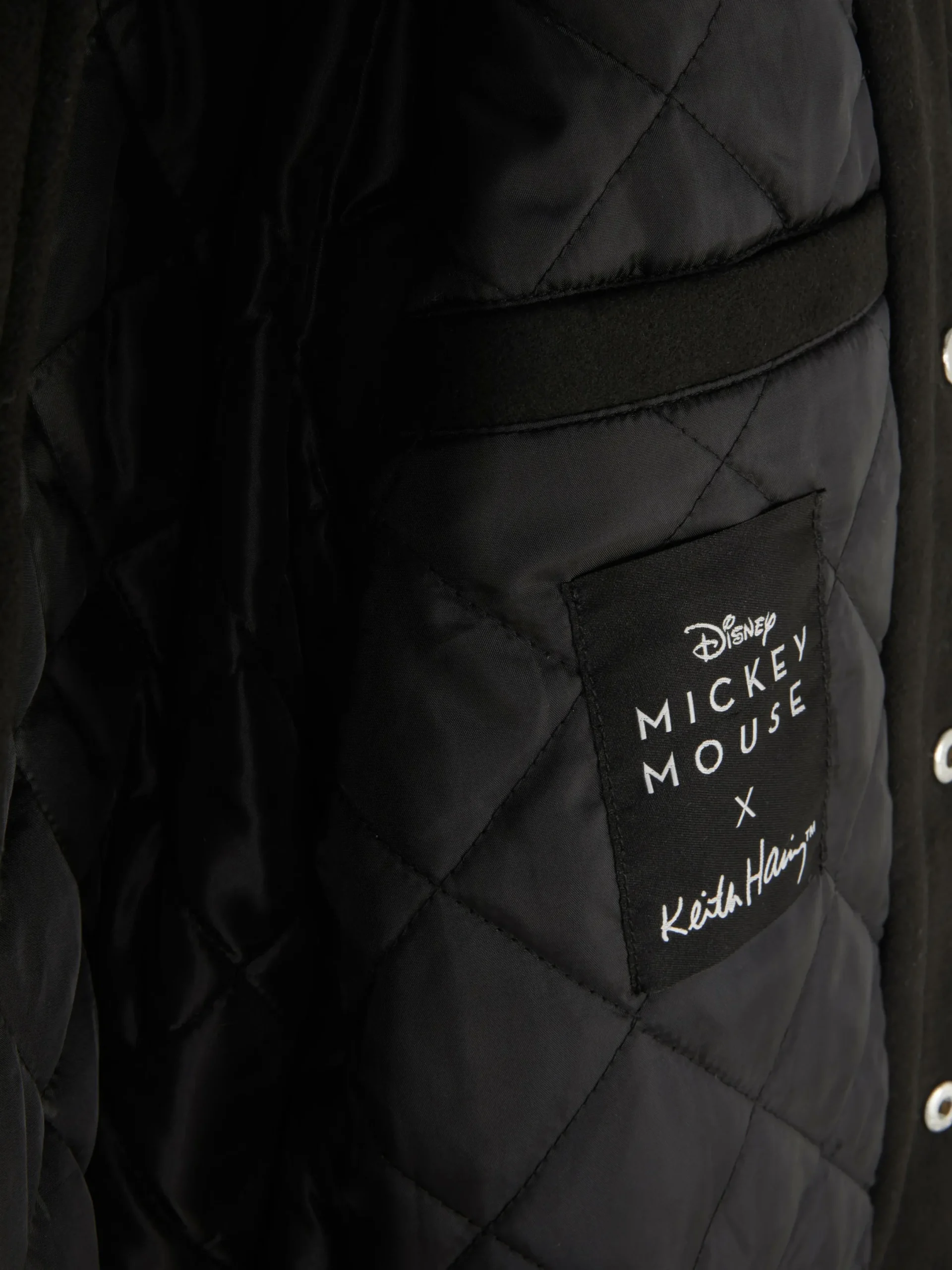 Manteaux Et Vestes|Primark Veste Universitaire Disney Mickey Mouse X Keith Haring Noir