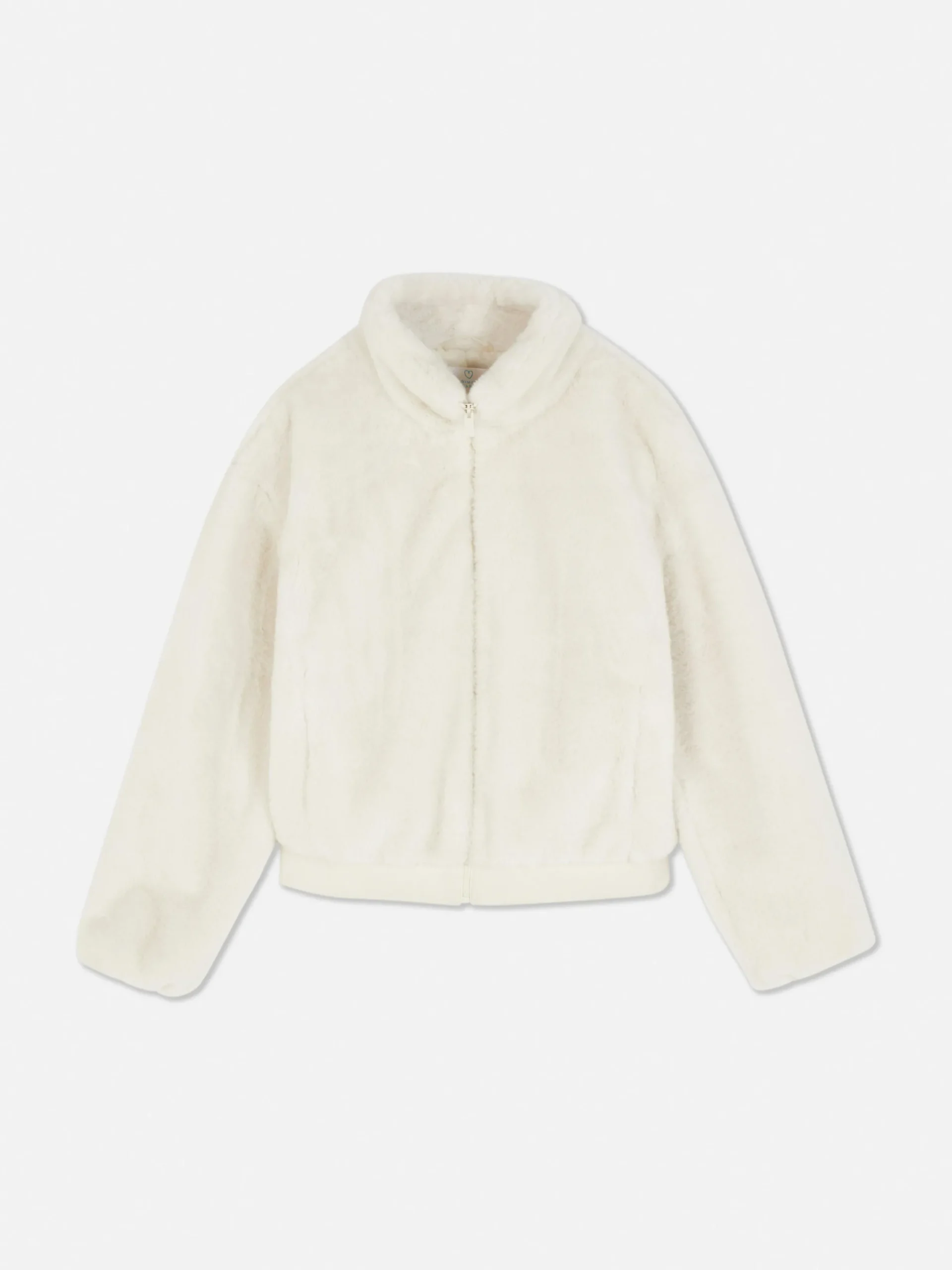 Manteaux Et Vestes|Primark Veste Zippée En Fausse Fourrure Écru