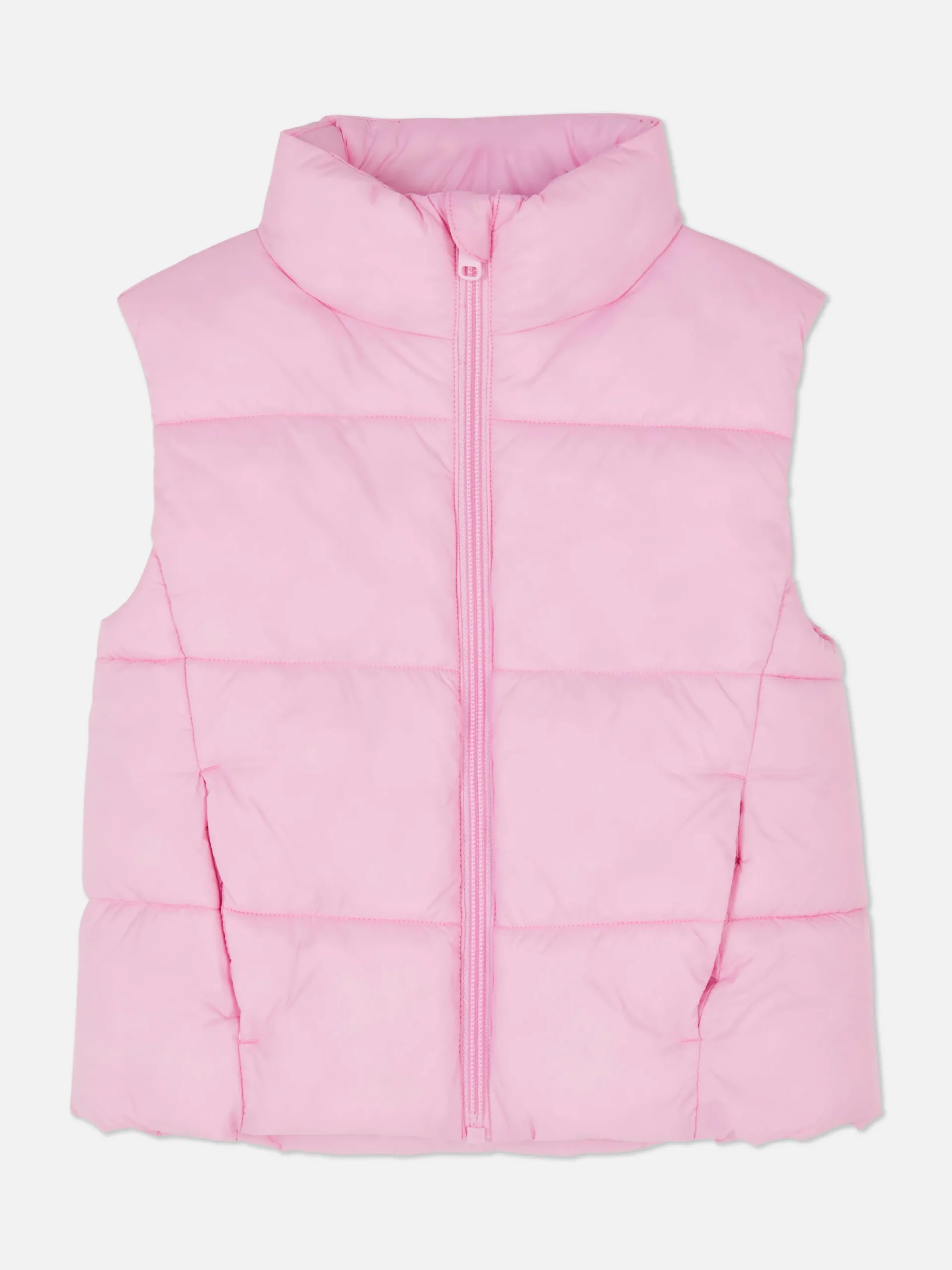 Manteaux Et Vestes|Primark Veste Zippée Sans Manches Rose